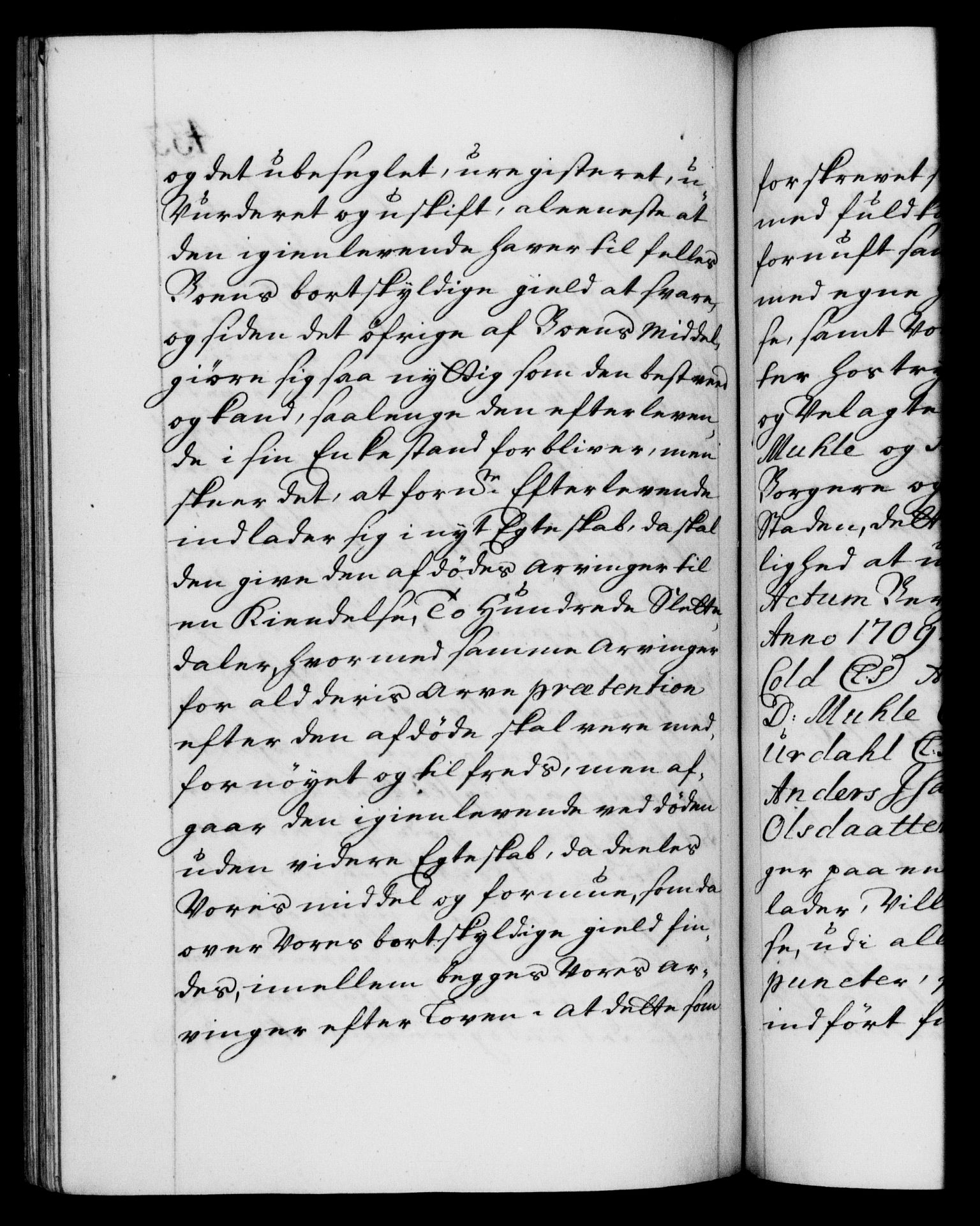 Danske Kanselli 1572-1799, AV/RA-EA-3023/F/Fc/Fca/Fcaa/L0020: Norske registre, 1708-1711, p. 433b