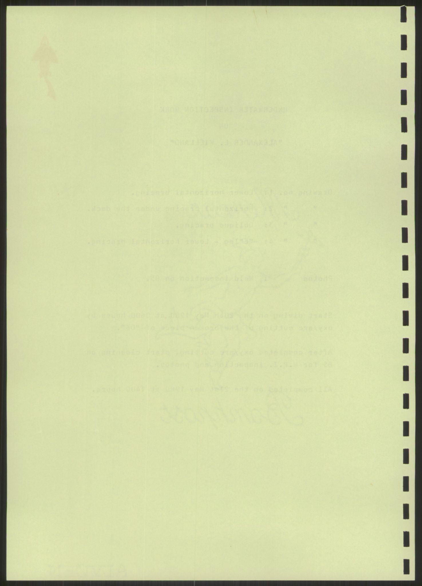 Justisdepartementet, Granskningskommisjonen ved Alexander Kielland-ulykken 27.3.1980, AV/RA-S-1165/D/L0006: A Alexander L. Kielland (Doku.liste + A3-A6, A11-A13, A18-A20-A21, A23, A31 av 31)/Dykkerjournaler, 1980-1981, p. 524