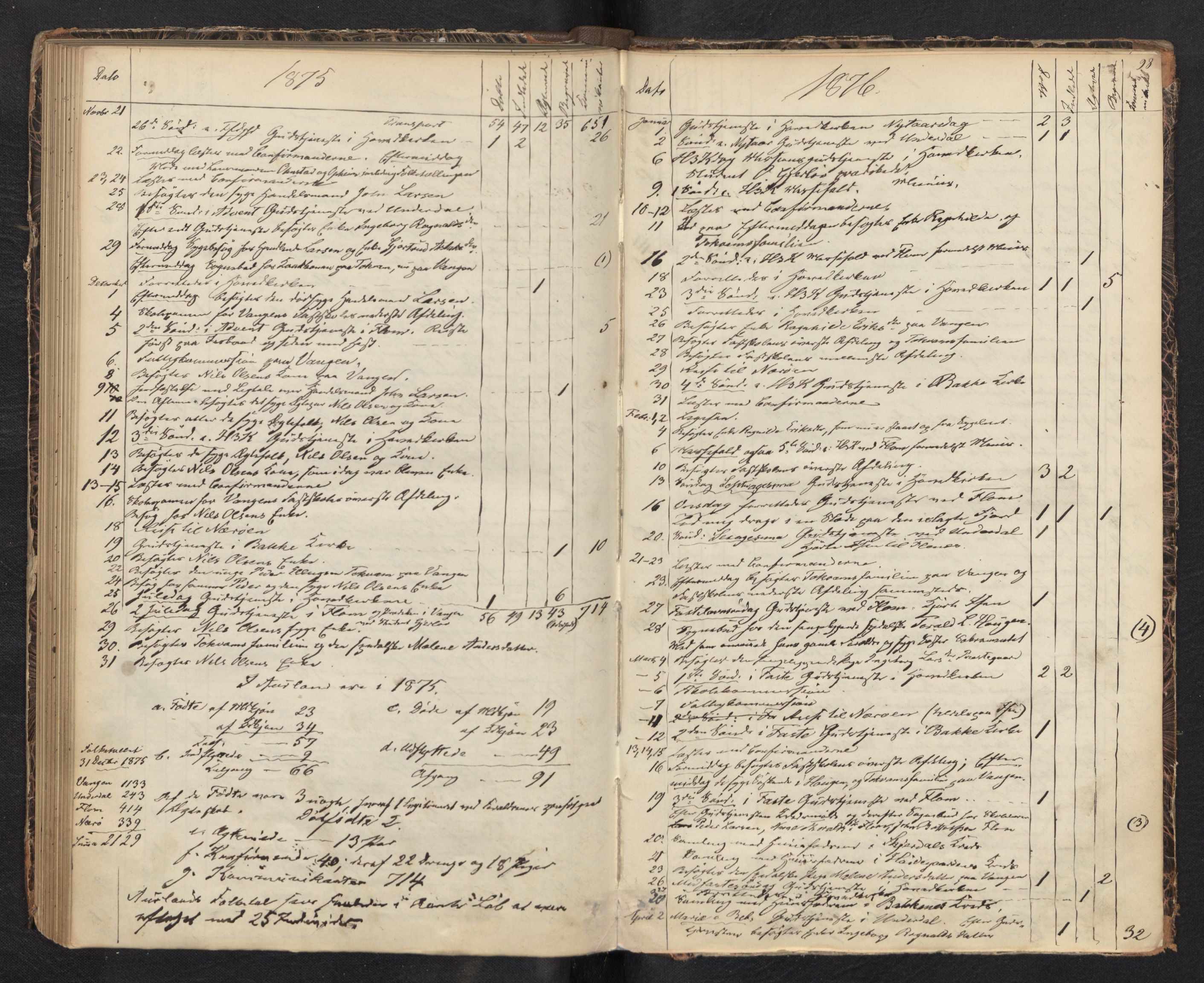 Aurland sokneprestembete, SAB/A-99937/H/Ha/Haf: Diary records no. F 0, 1844-1876, p. 97b-98a