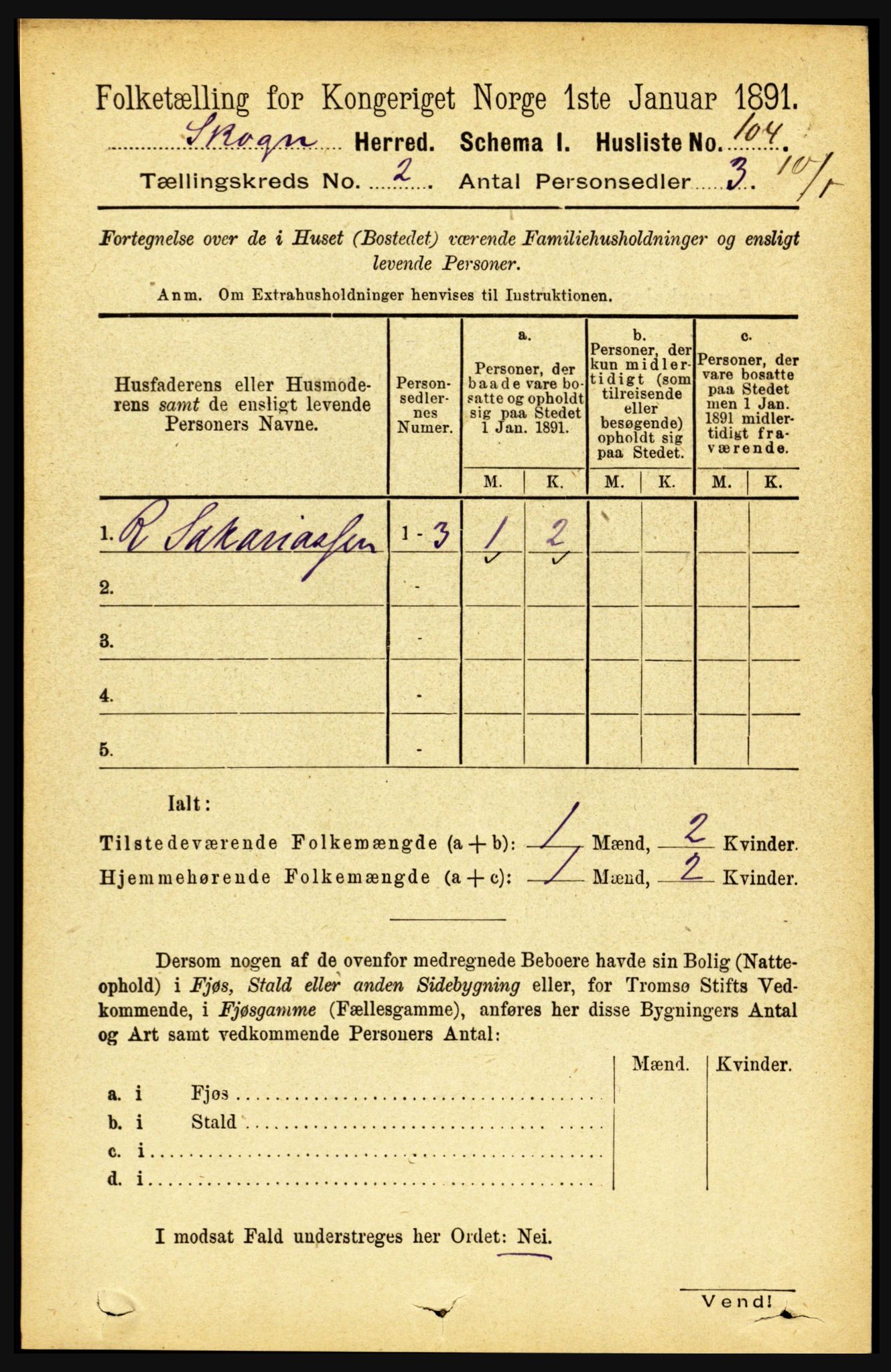 RA, 1891 census for 1719 Skogn, 1891, p. 970