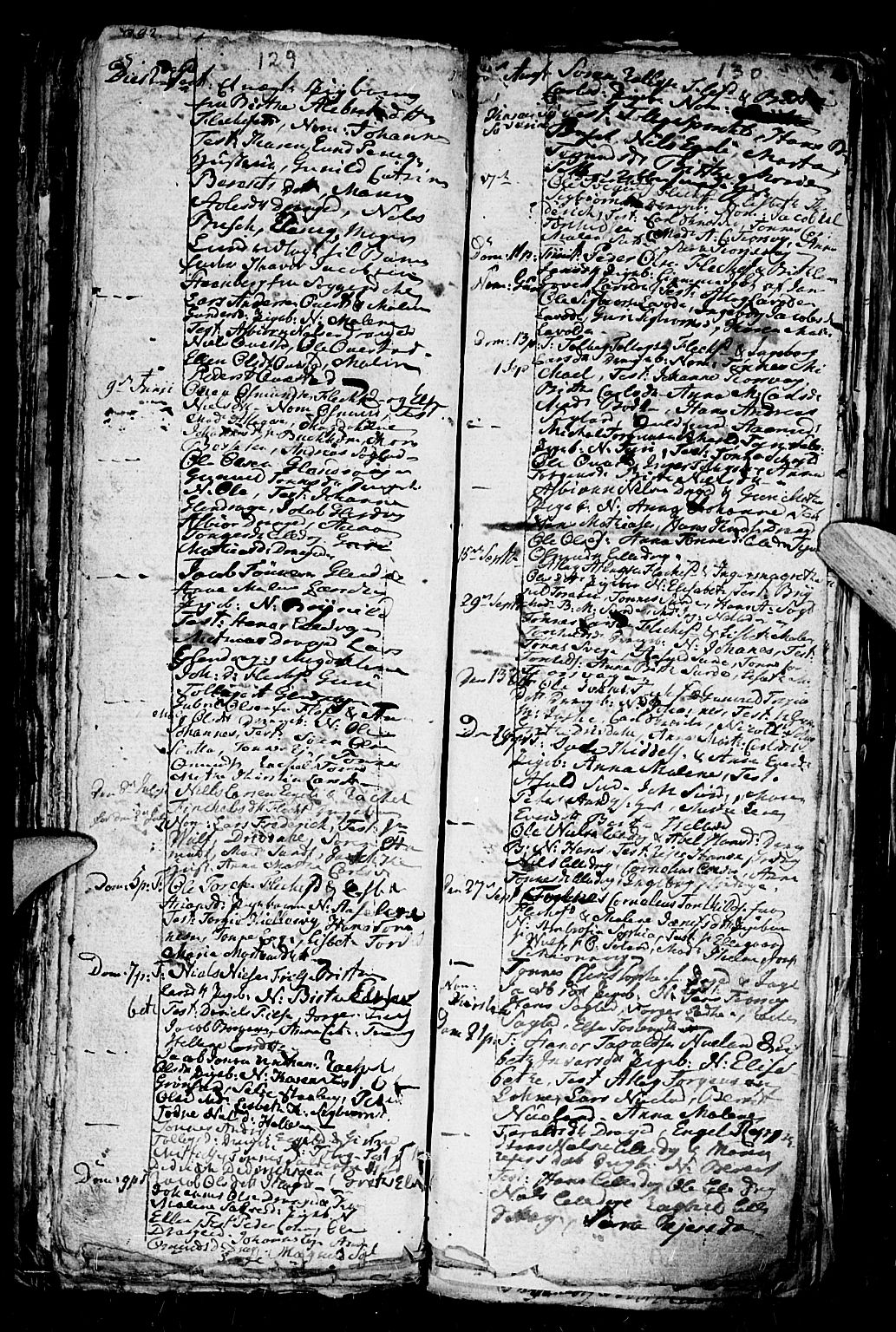 Flekkefjord sokneprestkontor, AV/SAK-1111-0012/F/Fa/Fac/L0001: Parish register (official) no. A 1, 1773-1806, p. 129-130