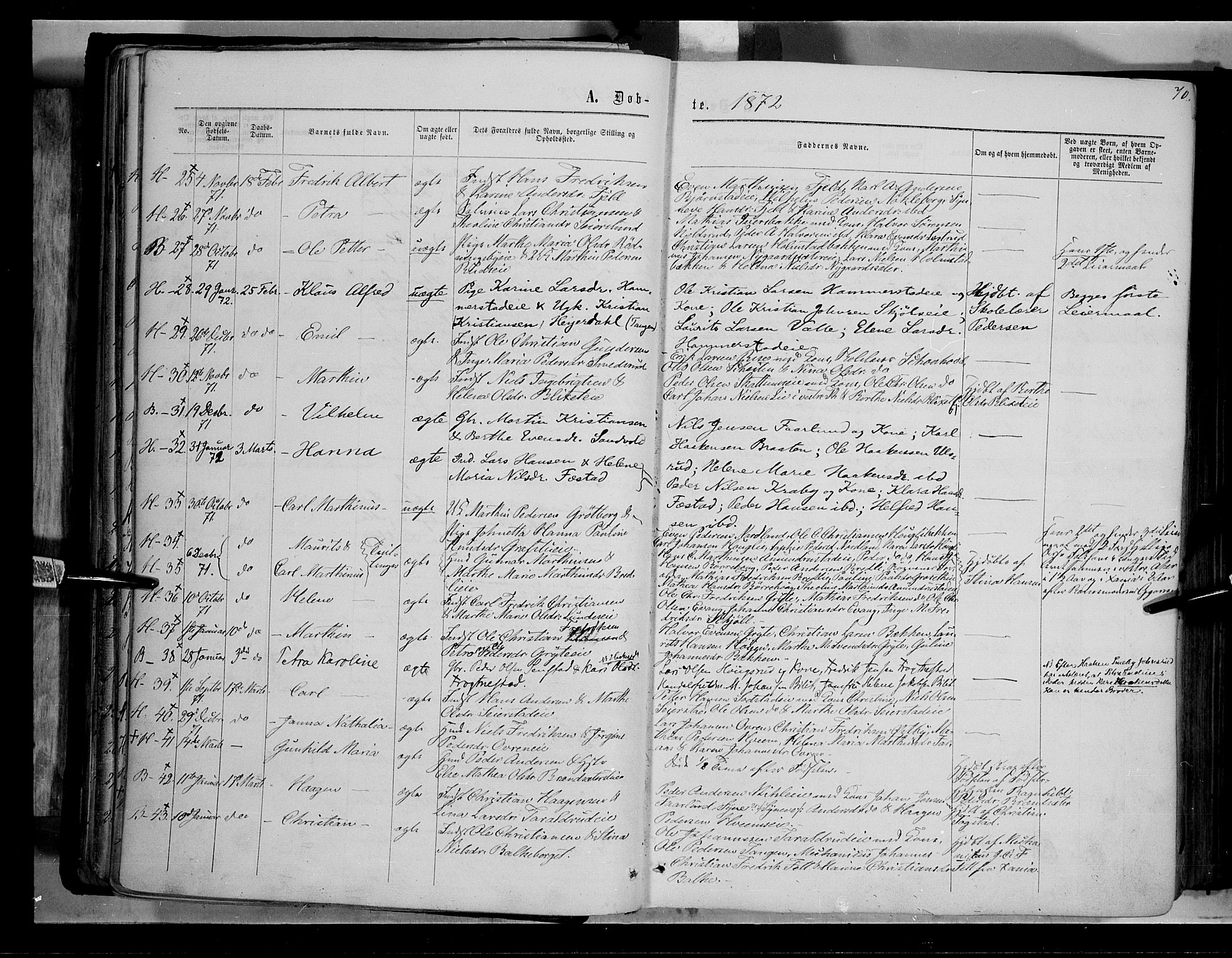 Østre Toten prestekontor, AV/SAH-PREST-104/H/Ha/Haa/L0005: Parish register (official) no. 5, 1866-1877, p. 70