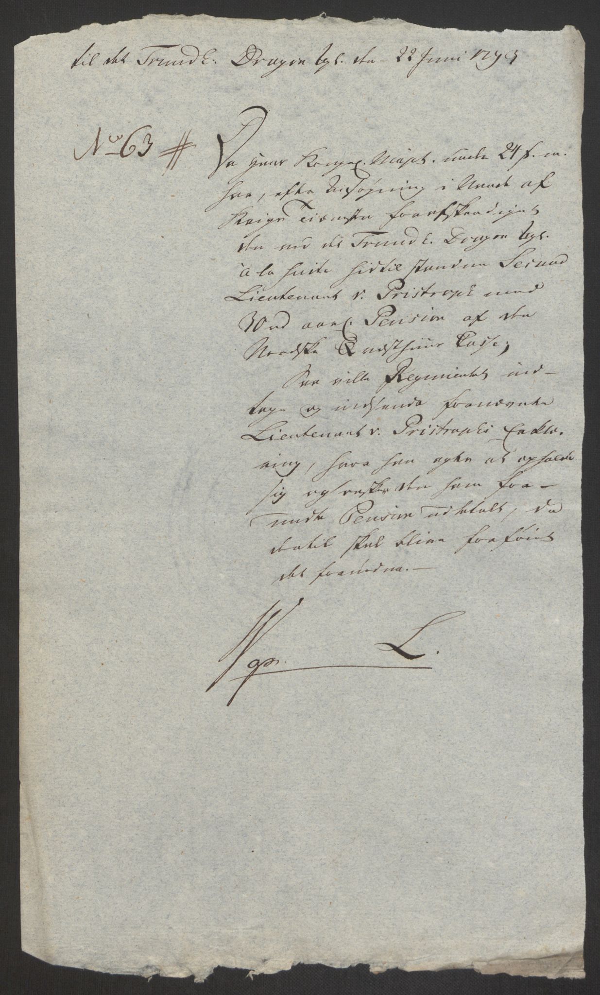 Forsvaret, Den norske kvesthuskasse/krigshospitalkasse, AV/RA-RAFA-1887/F/Fa/L0008: Konsepter, 1790-1793, p. 1121