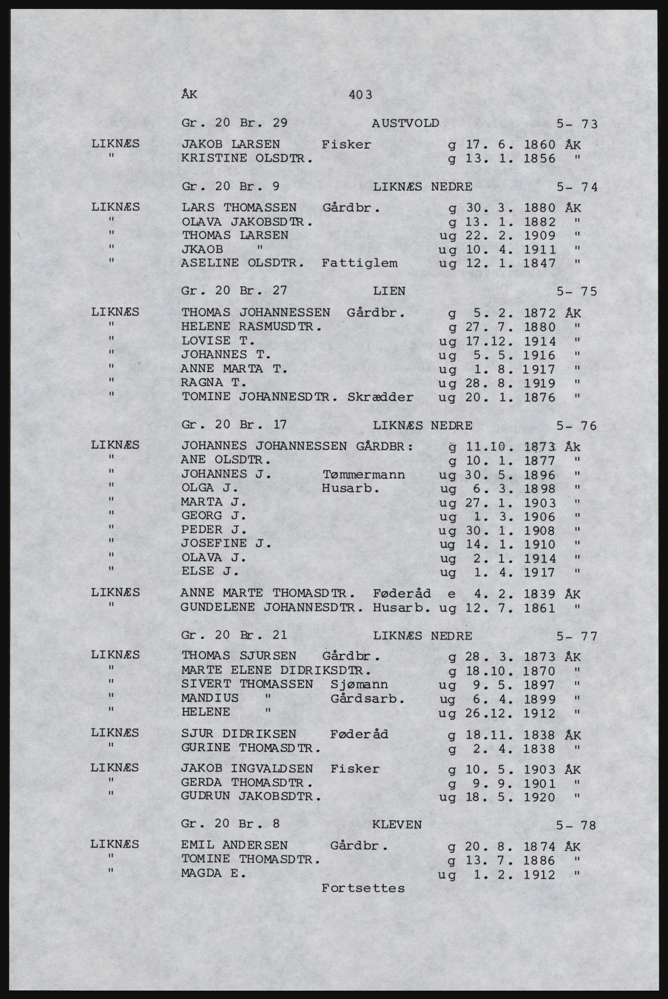 SAST, Copy of 1920 census for Karmøy, 1920, p. 425