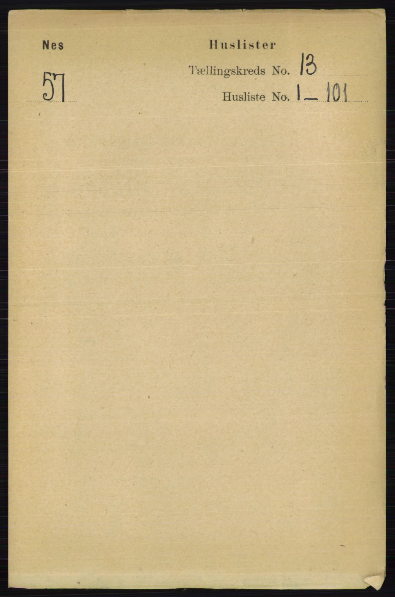 RA, 1891 census for 0236 Nes, 1891, p. 7734