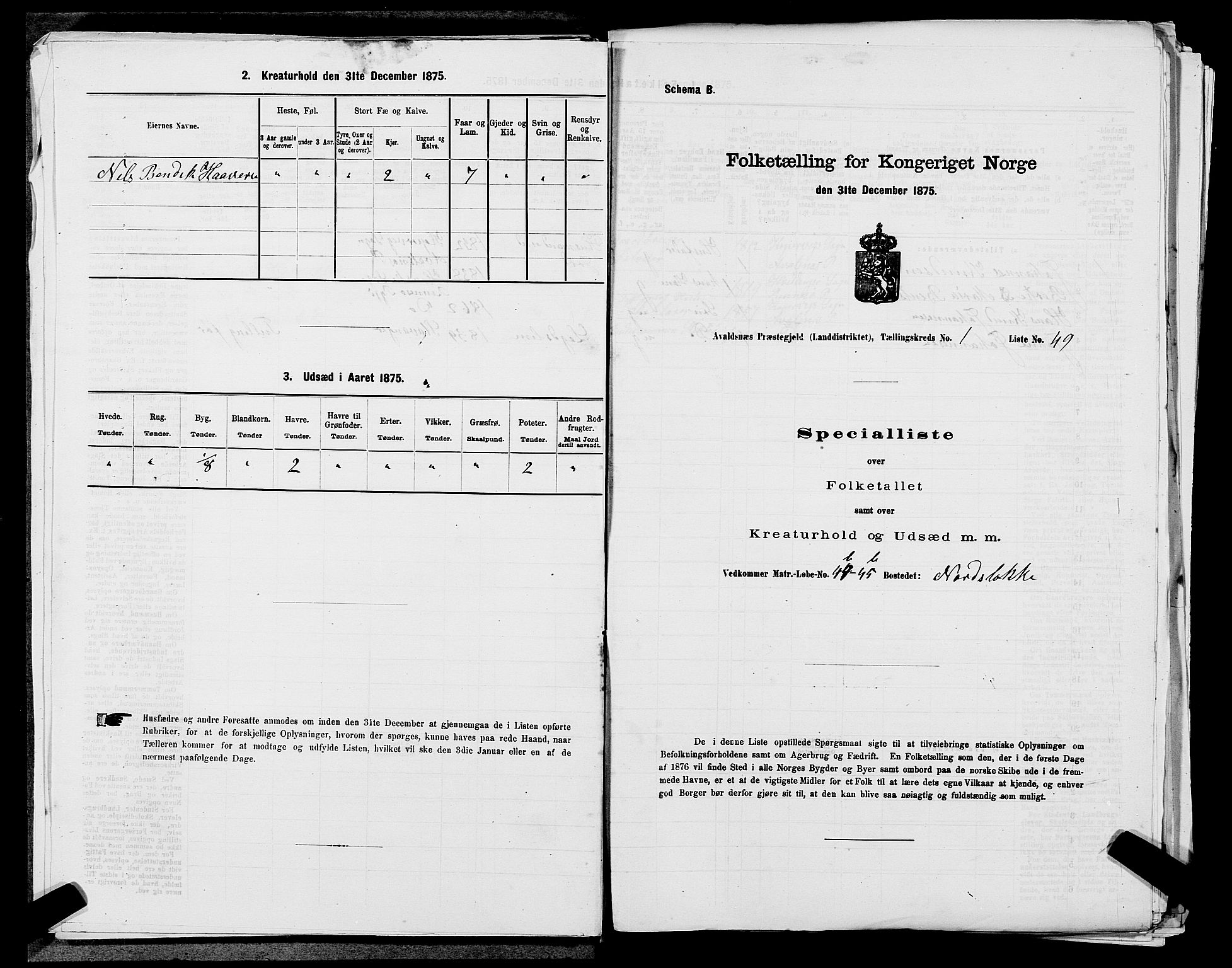 SAST, 1875 census for 1147L Avaldsnes/Avaldsnes og Kopervik, 1875, p. 167