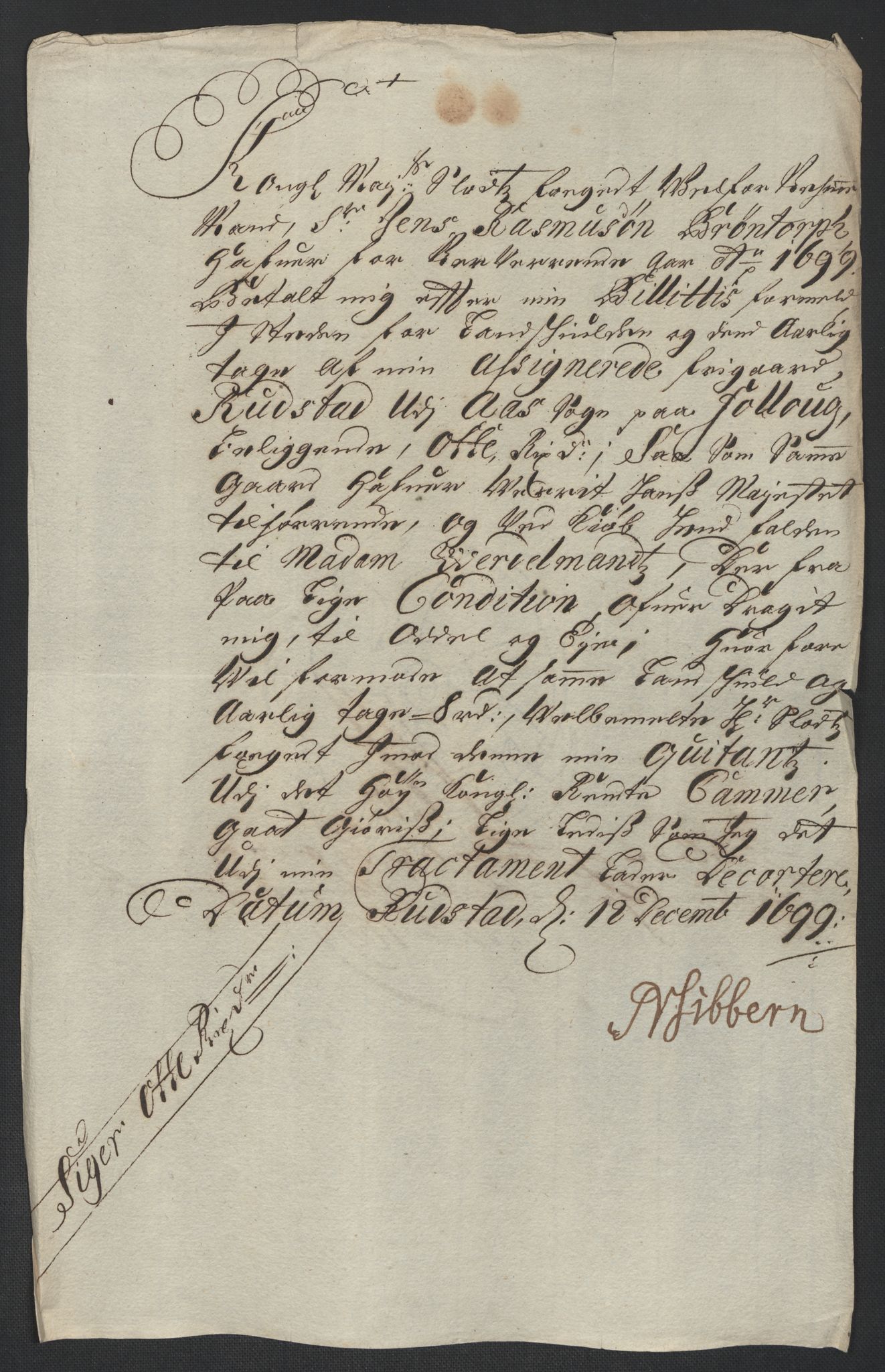 Rentekammeret inntil 1814, Reviderte regnskaper, Fogderegnskap, AV/RA-EA-4092/R10/L0442: Fogderegnskap Aker og Follo, 1699, p. 286