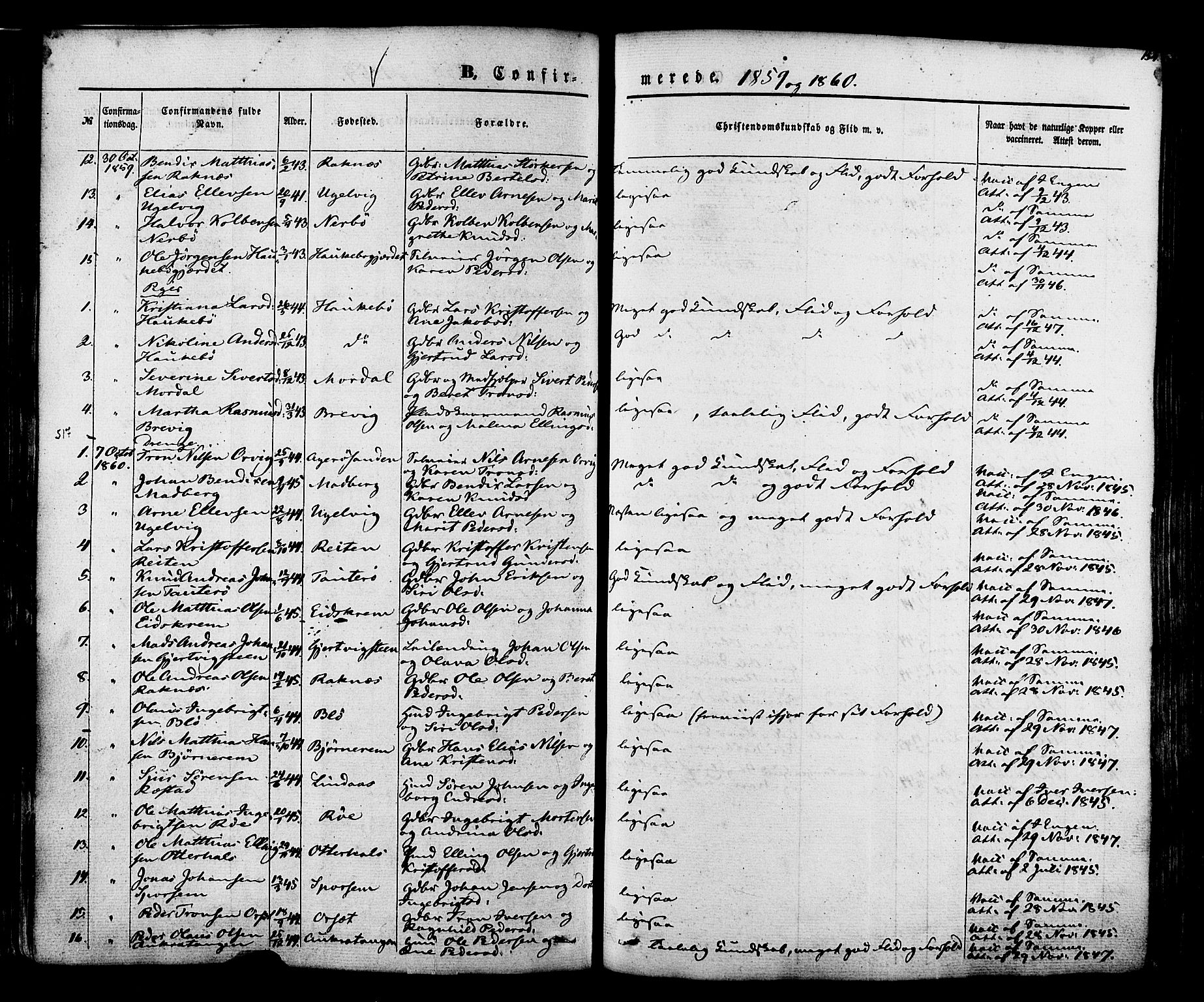 Ministerialprotokoller, klokkerbøker og fødselsregistre - Møre og Romsdal, SAT/A-1454/560/L0719: Parish register (official) no. 560A03, 1845-1872, p. 154