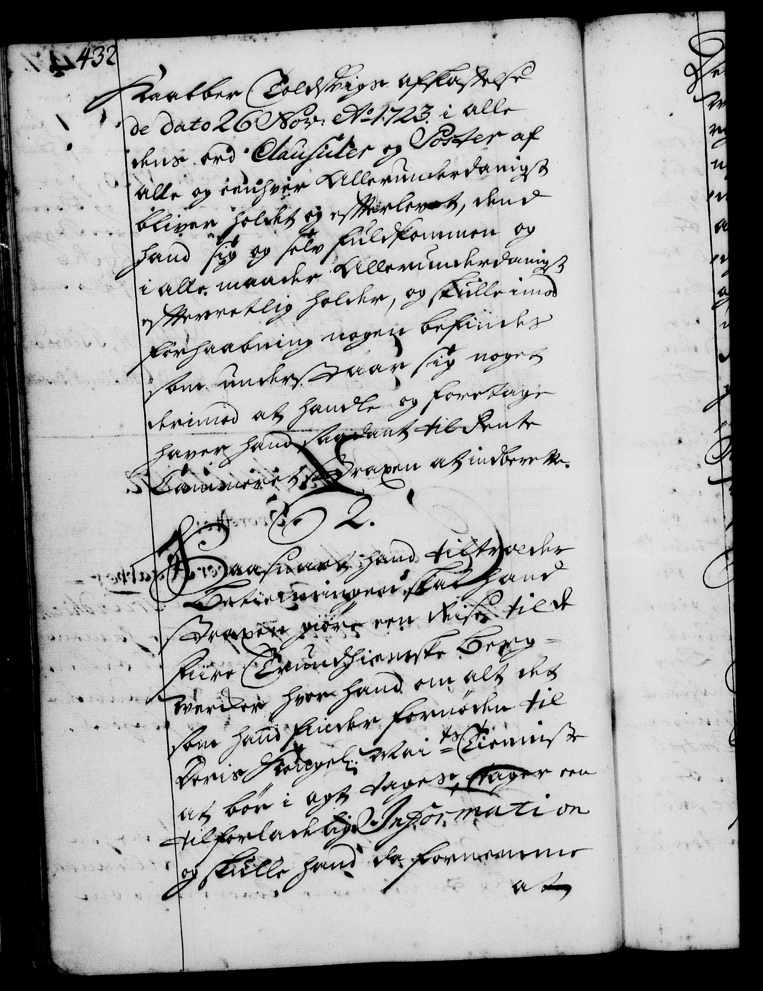 Rentekammeret, Kammerkanselliet, RA/EA-3111/G/Gg/Ggi/L0001: Norsk instruksjonsprotokoll med register (merket RK 53.34), 1720-1729, p. 432