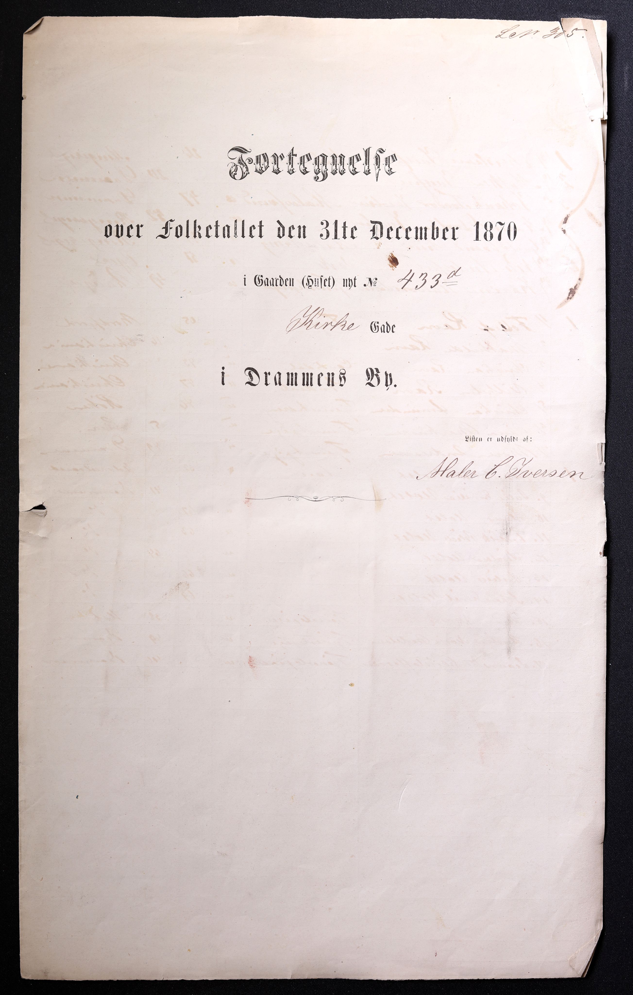 RA, 1870 census for 0602 Drammen, 1870, p. 3