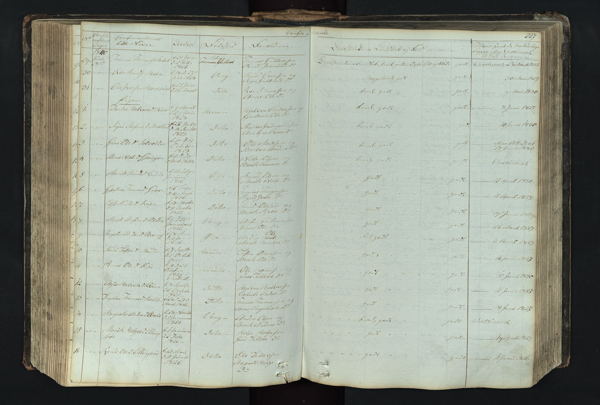 Vang prestekontor, Valdres, AV/SAH-PREST-140/H/Hb/L0004: Parish register (copy) no. 4, 1835-1892, p. 227