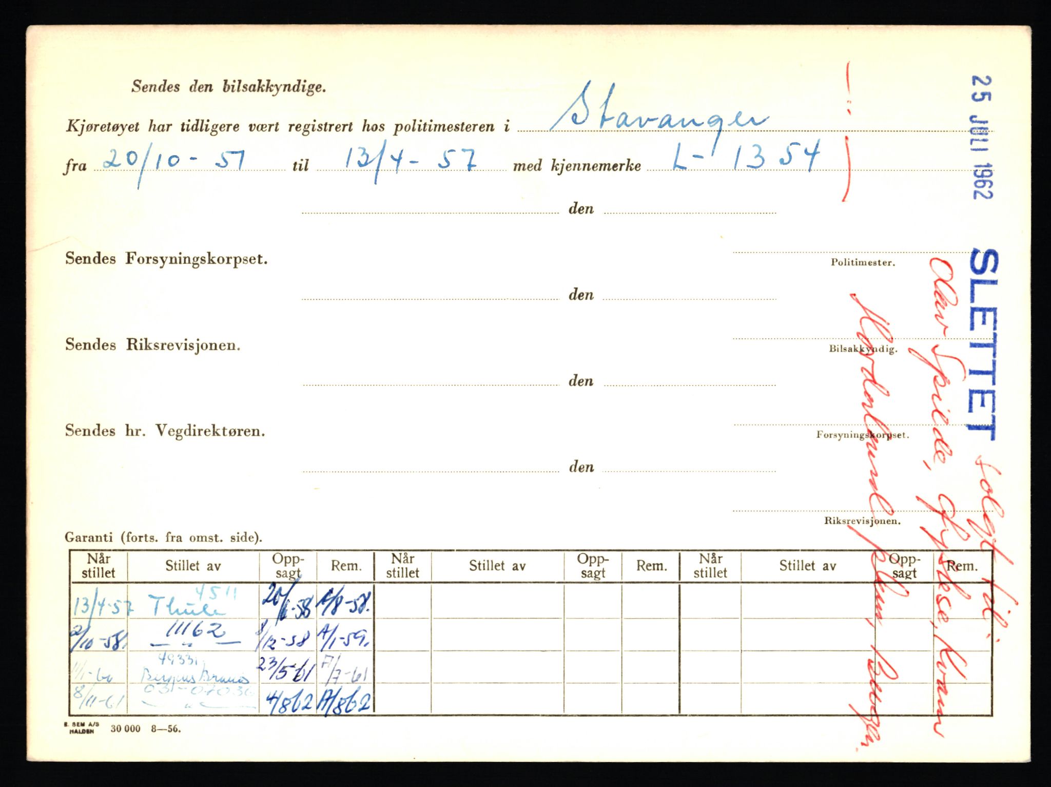 Stavanger trafikkstasjon, SAST/A-101942/0/F/L0045: L-27000 - L-27799, 1930-1971, p. 108