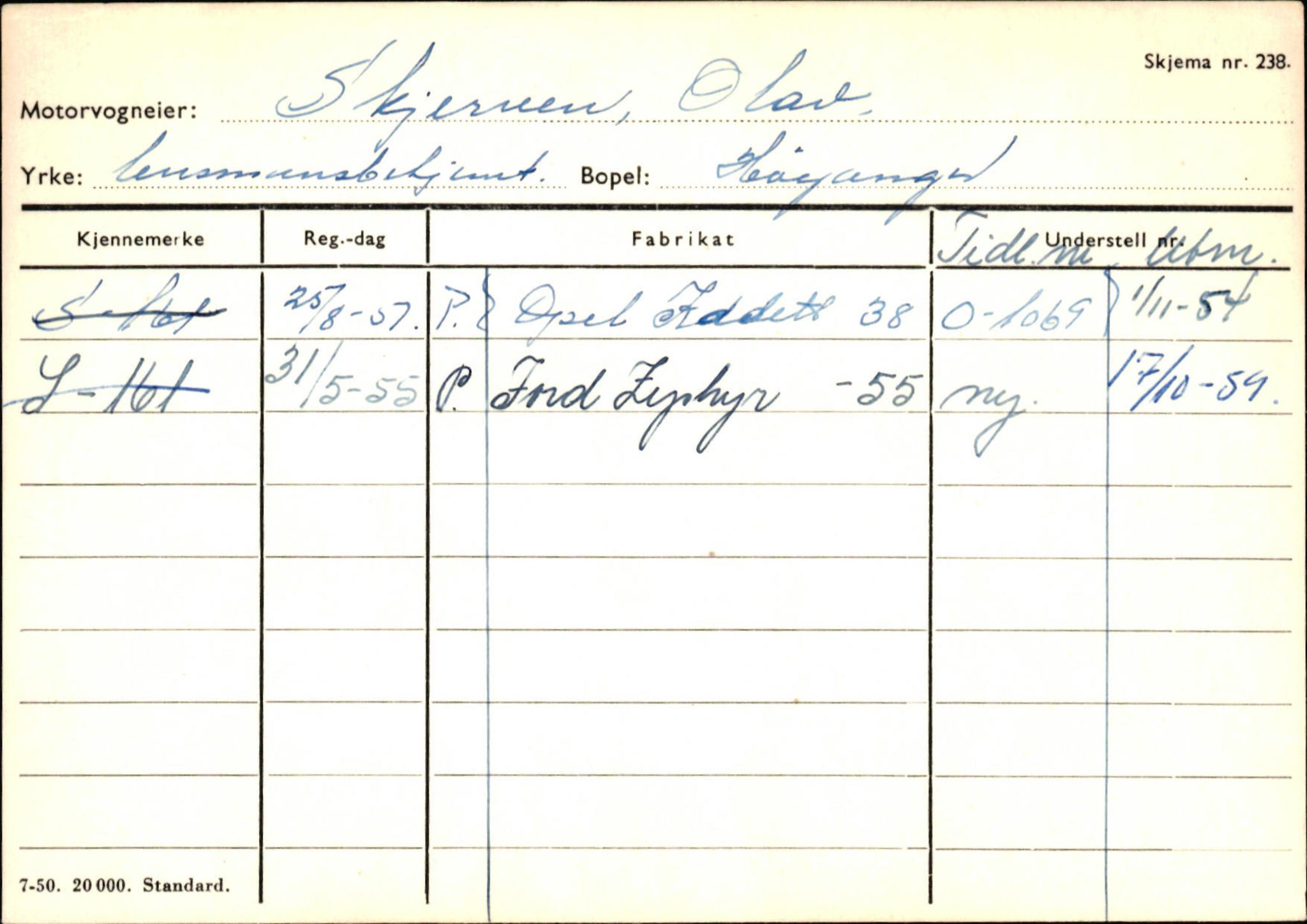 Statens vegvesen, Sogn og Fjordane vegkontor, AV/SAB-A-5301/4/F/L0131: Eigarregister Høyanger P-Å. Stryn S-Å, 1945-1975, p. 227