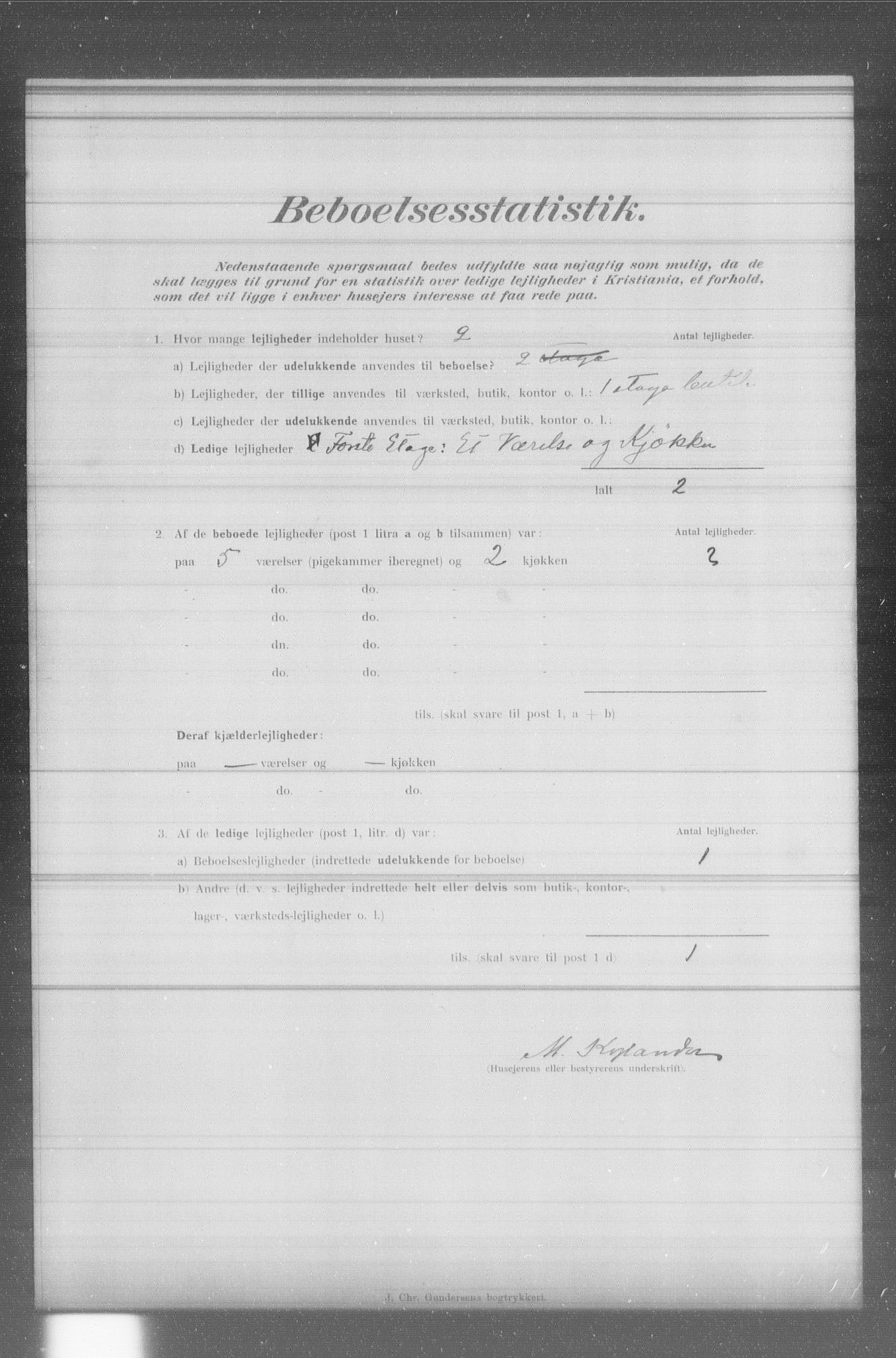 OBA, Municipal Census 1902 for Kristiania, 1902, p. 4266