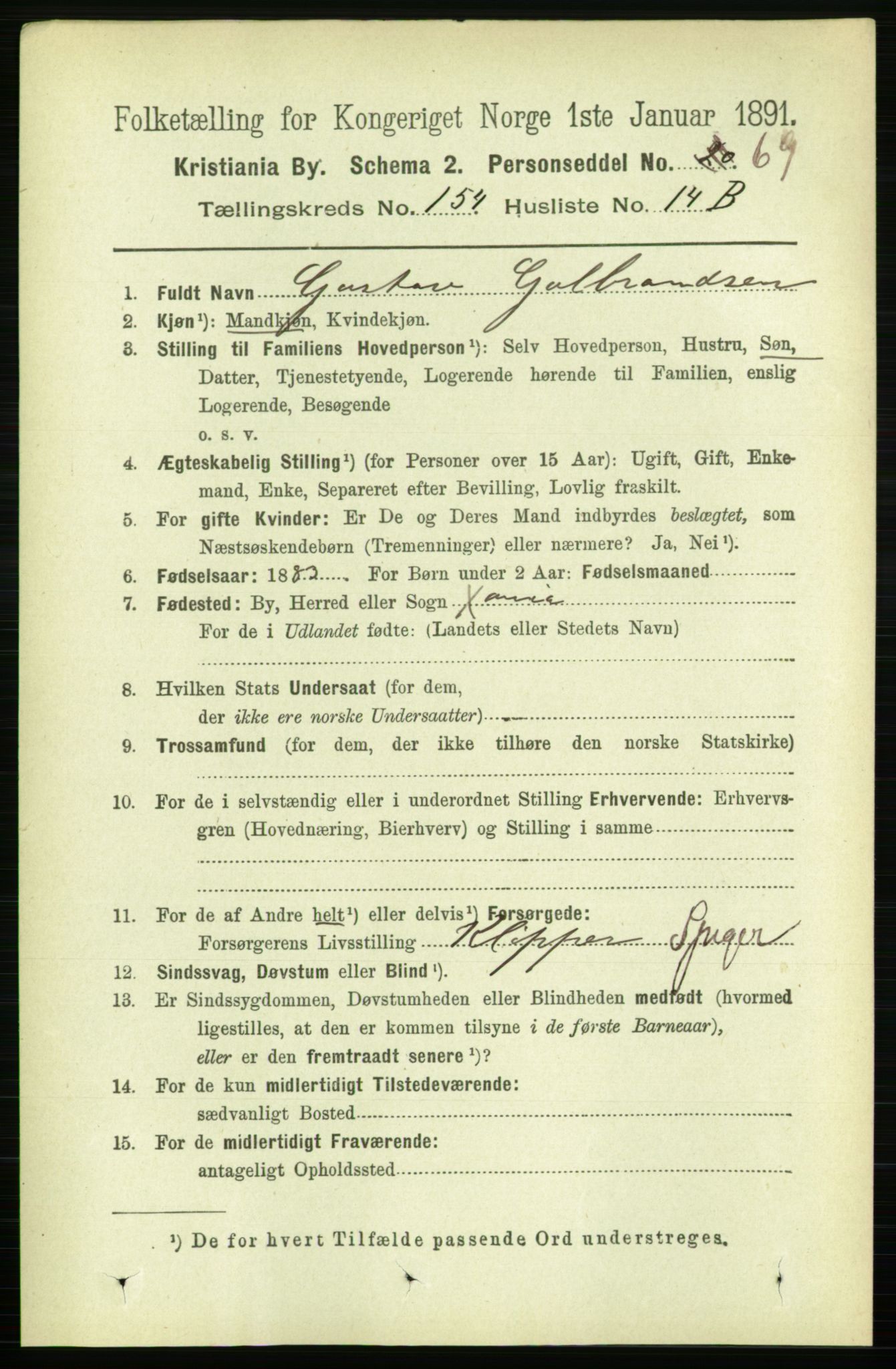 RA, 1891 census for 0301 Kristiania, 1891, p. 87878