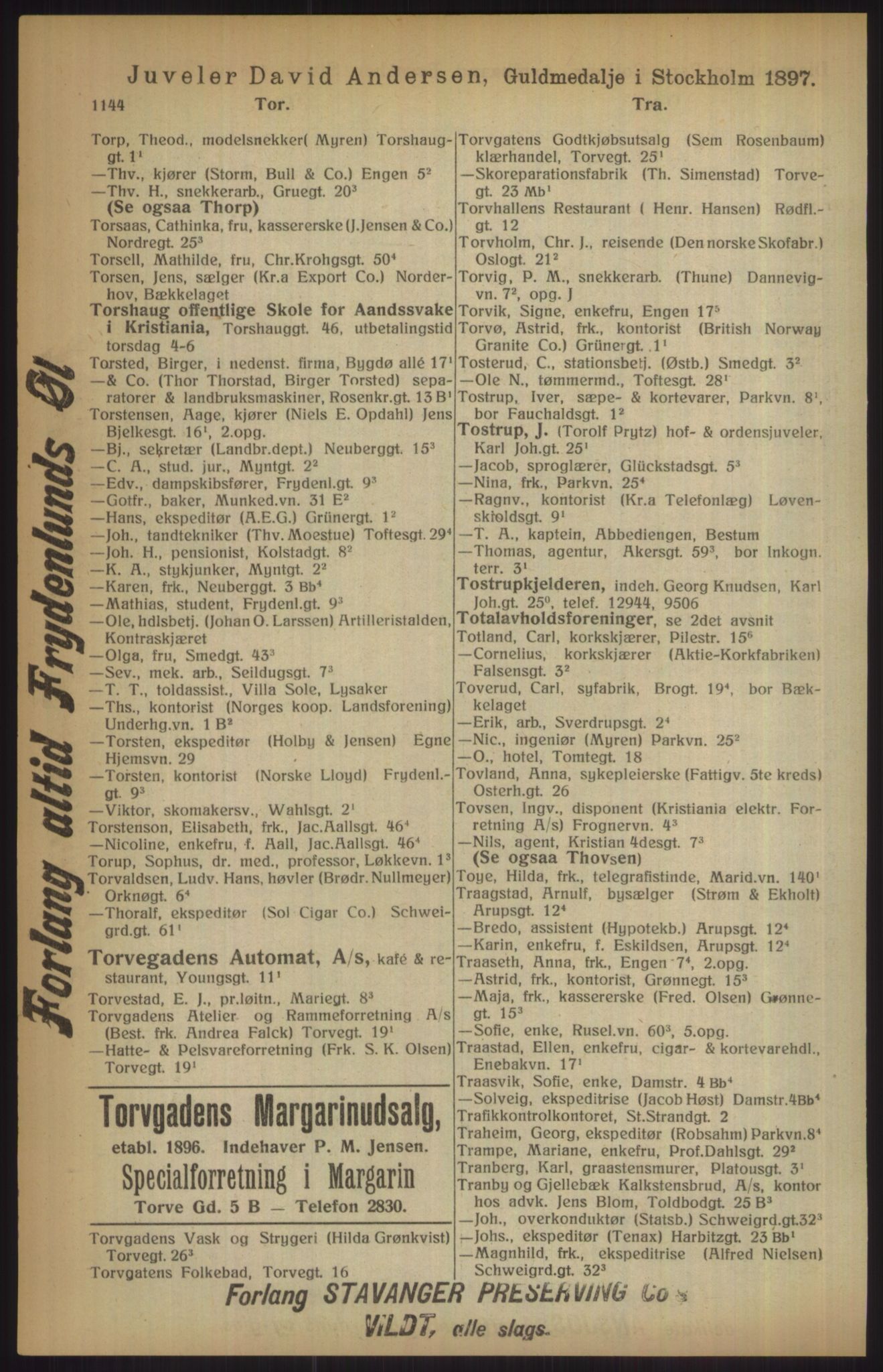 Kristiania/Oslo adressebok, PUBL/-, 1915, p. 1144