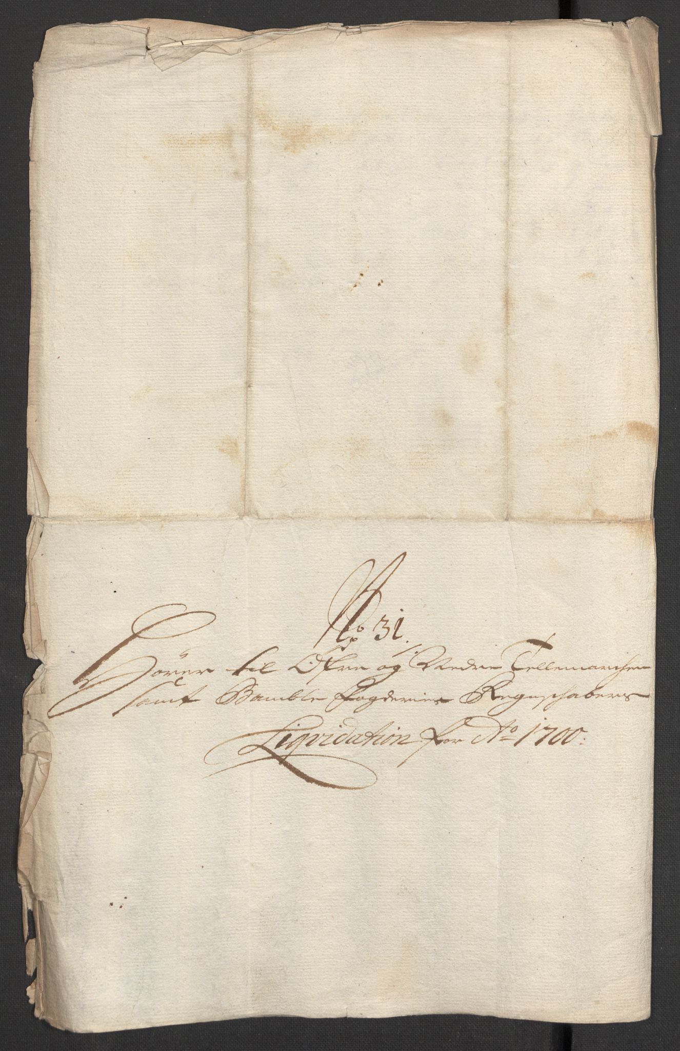 Rentekammeret inntil 1814, Reviderte regnskaper, Fogderegnskap, AV/RA-EA-4092/R36/L2104: Fogderegnskap Øvre og Nedre Telemark og Bamble, 1700, p. 502