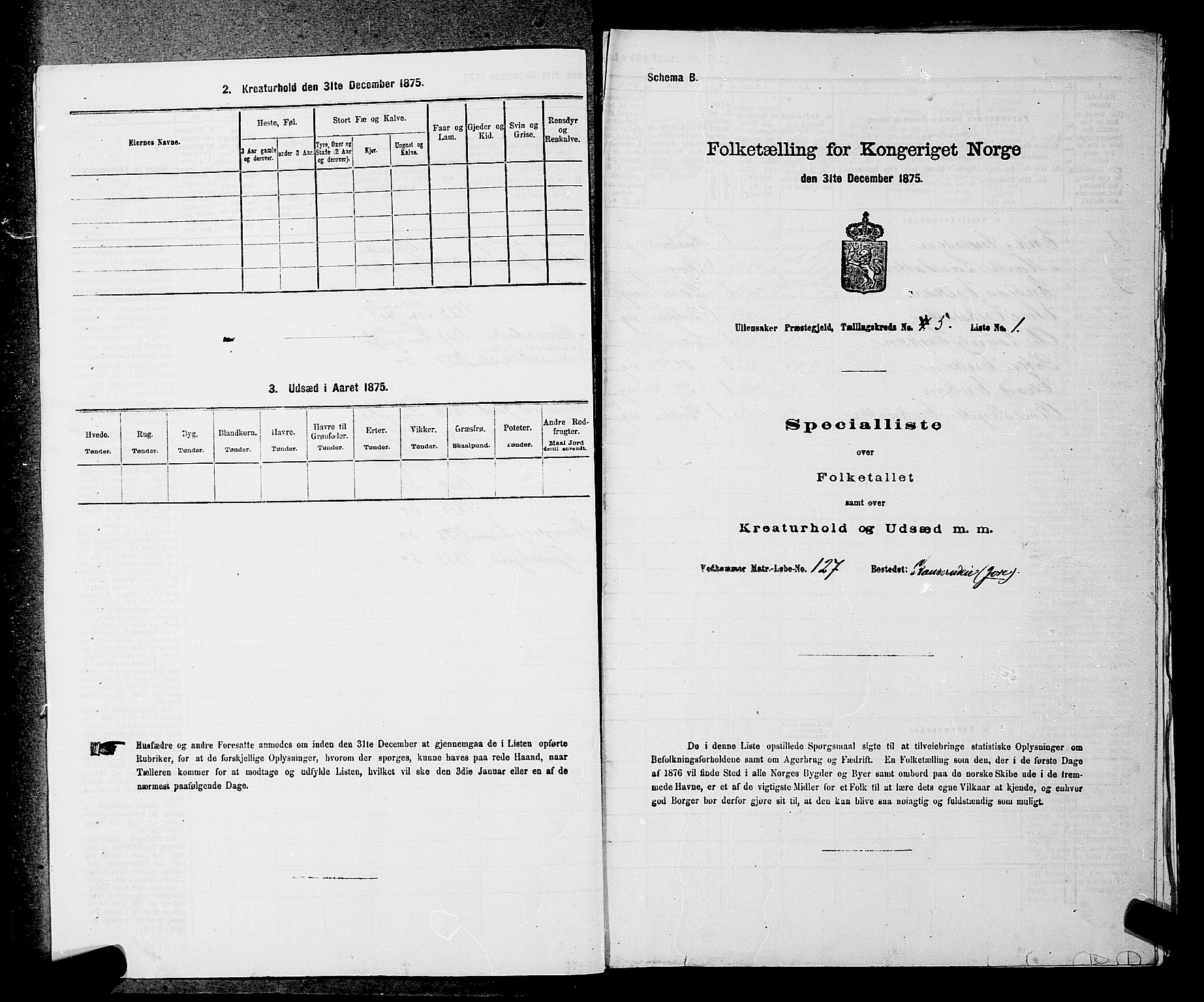 RA, 1875 census for 0235P Ullensaker, 1875, p. 655