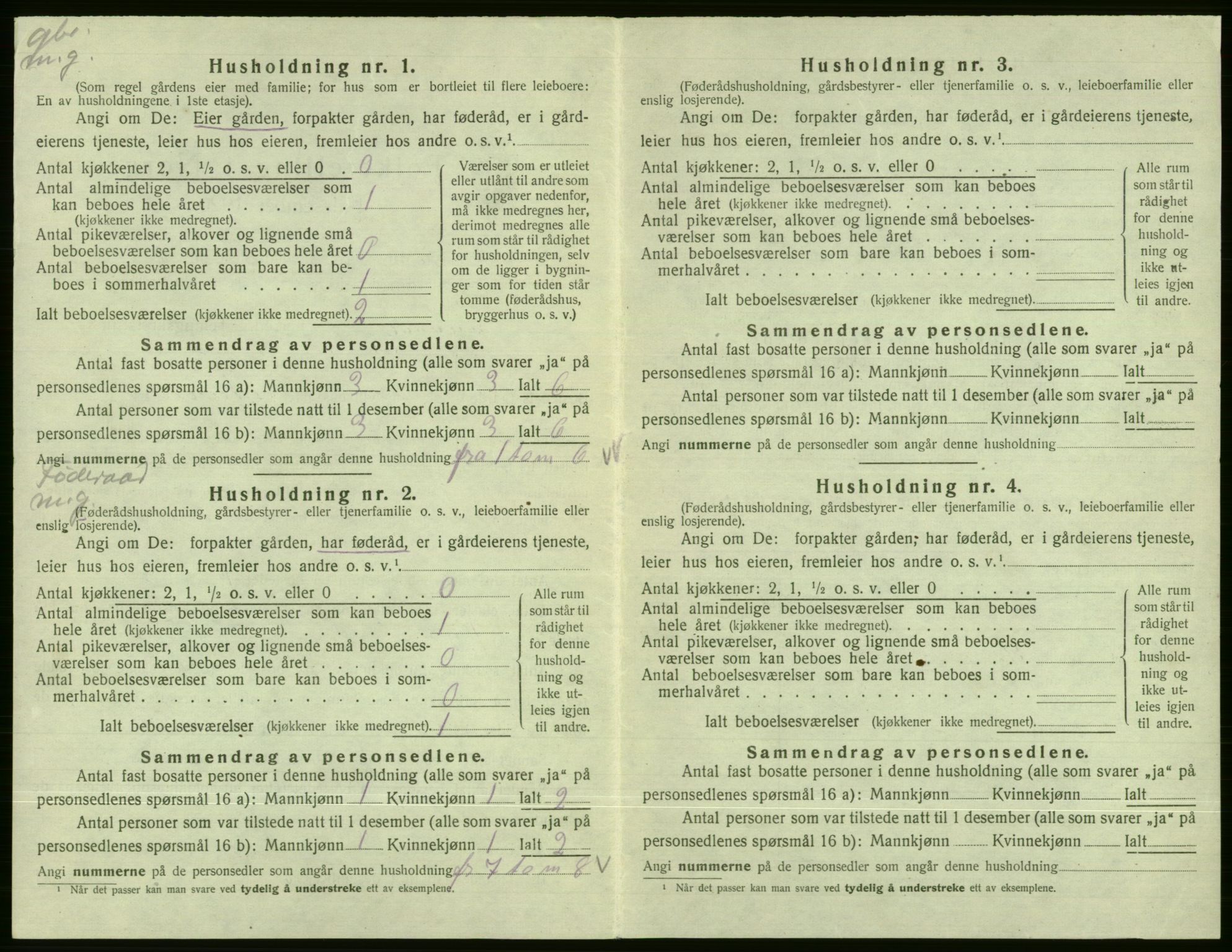 SAB, 1920 census for Vossestrand, 1920, p. 657