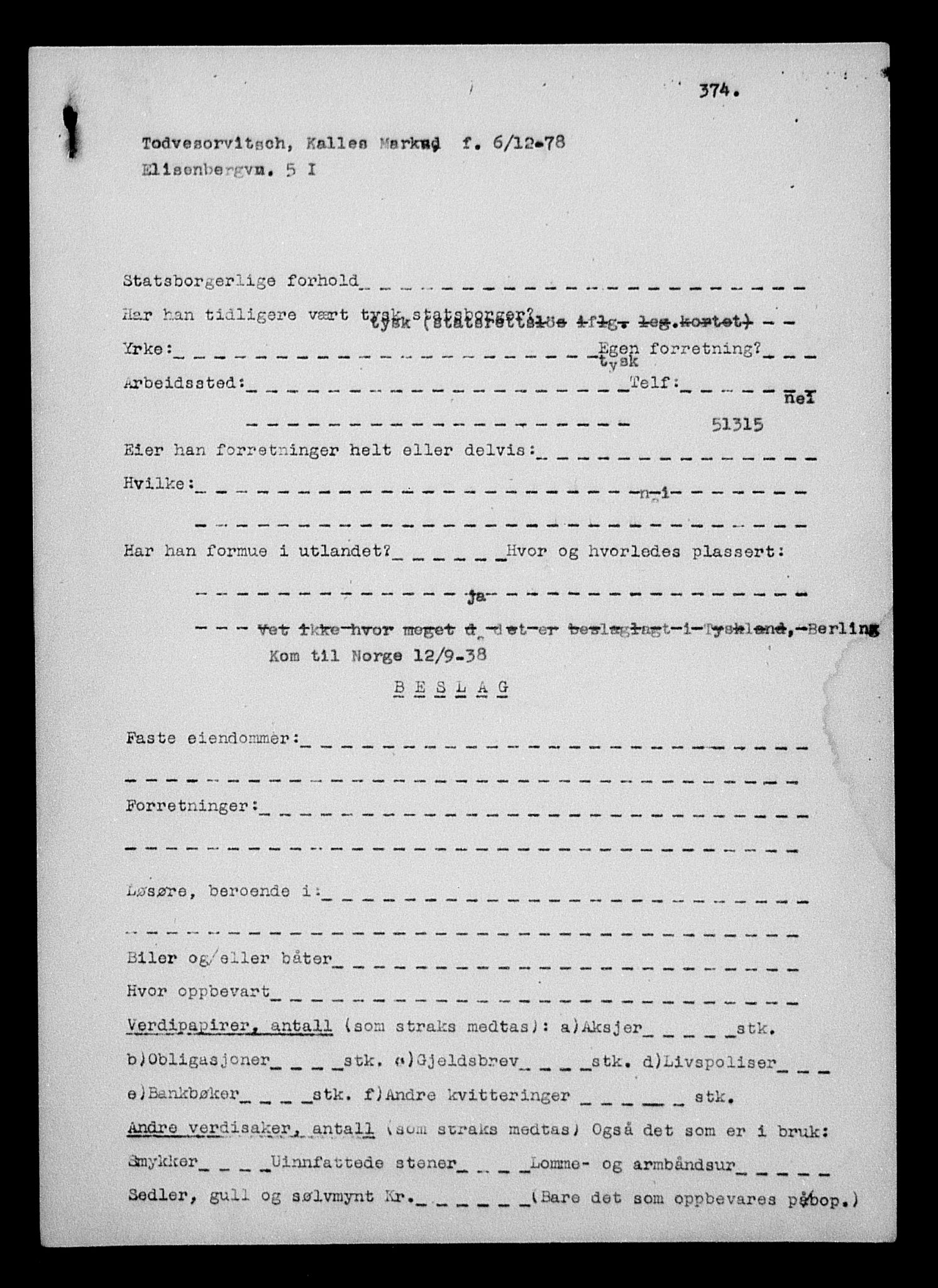 Justisdepartementet, Tilbakeføringskontoret for inndratte formuer, AV/RA-S-1564/H/Hc/Hcc/L0984: --, 1945-1947, p. 29