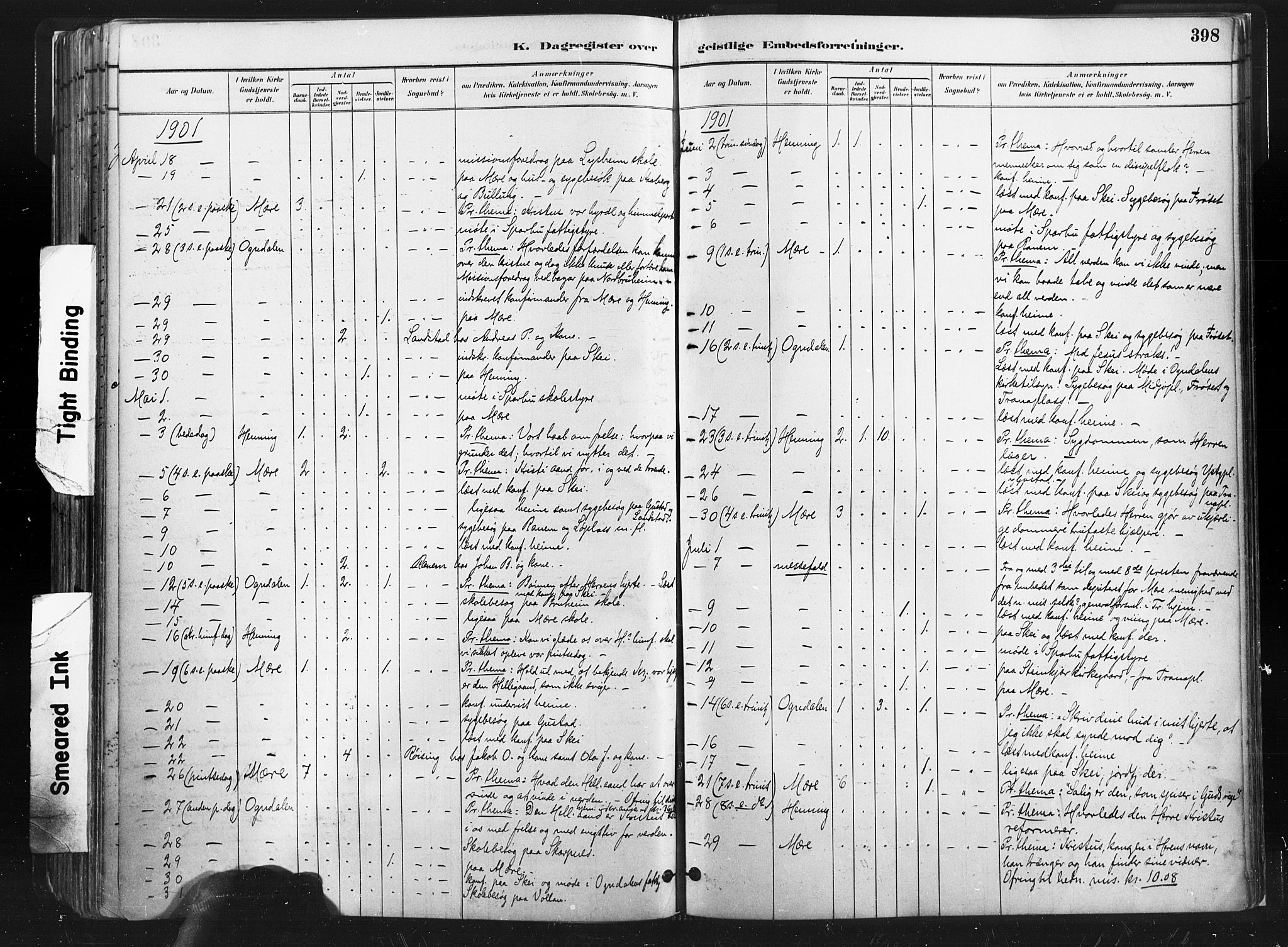 Ministerialprotokoller, klokkerbøker og fødselsregistre - Nord-Trøndelag, AV/SAT-A-1458/735/L0351: Parish register (official) no. 735A10, 1884-1908, p. 398