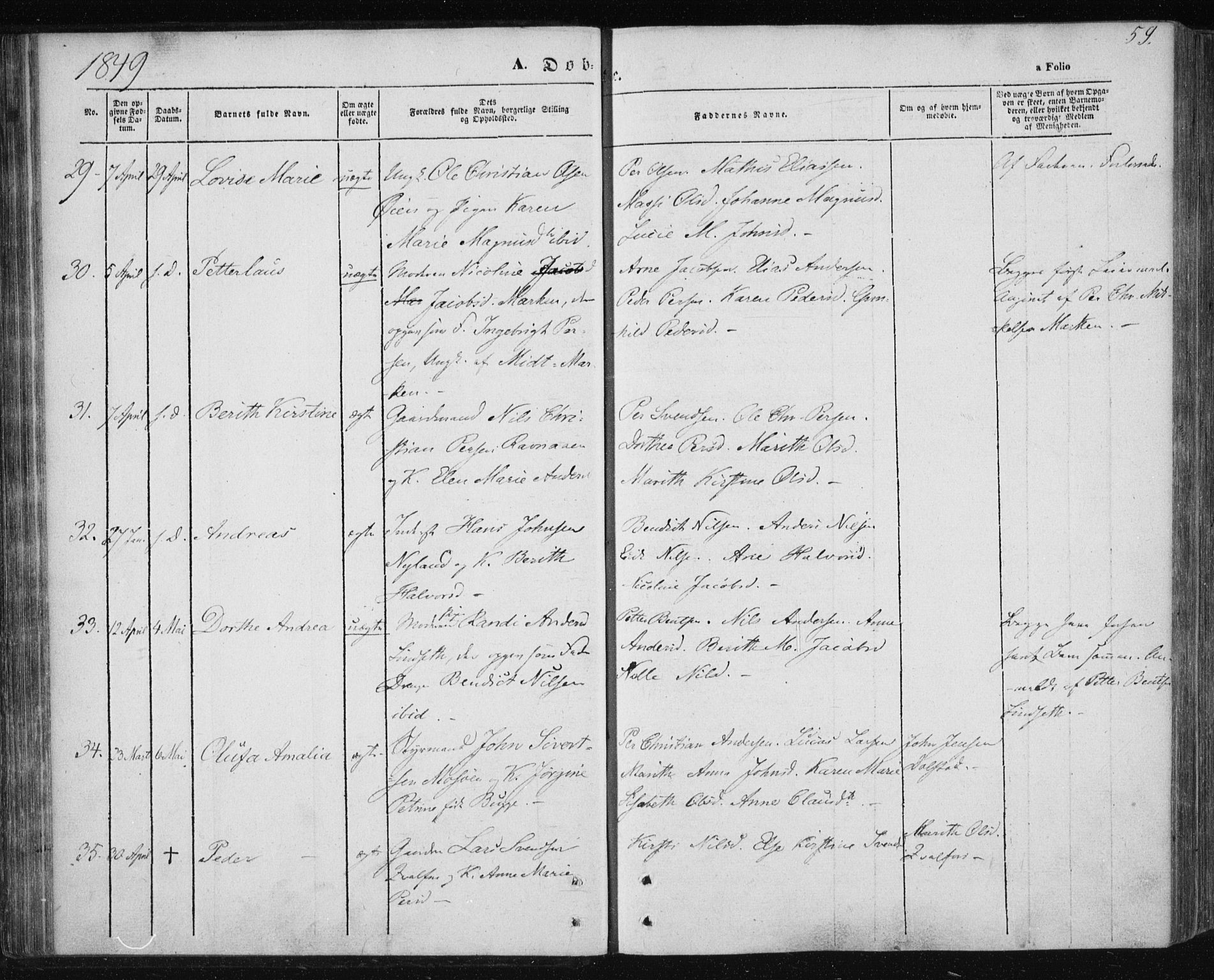 Ministerialprotokoller, klokkerbøker og fødselsregistre - Nordland, AV/SAT-A-1459/820/L0291: Parish register (official) no. 820A12, 1846-1854, p. 59