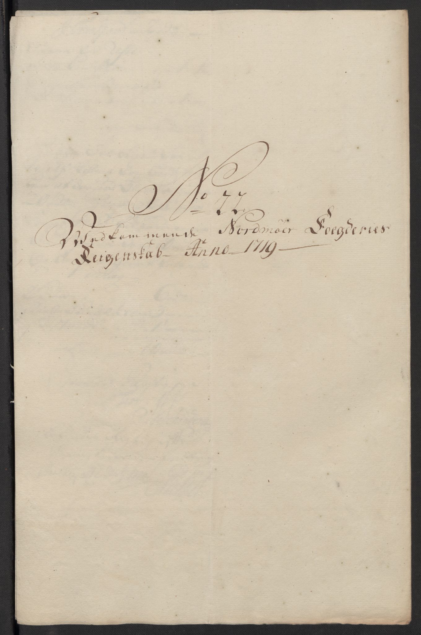 Rentekammeret inntil 1814, Reviderte regnskaper, Fogderegnskap, AV/RA-EA-4092/R56/L3752: Fogderegnskap Nordmøre, 1719, p. 186