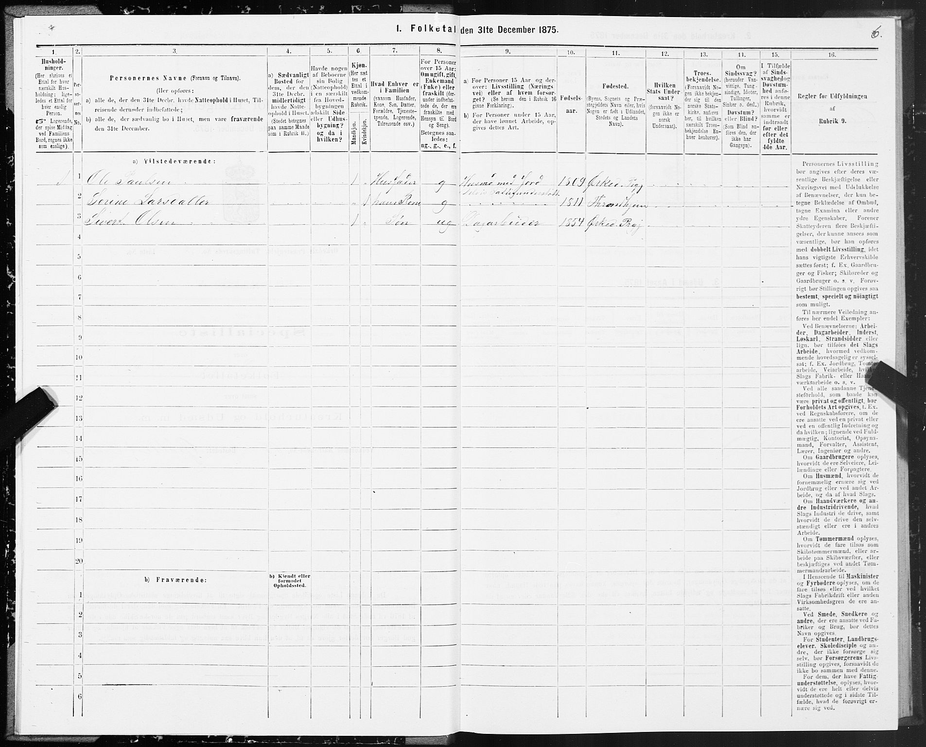 SAT, 1875 census for 1638P Orkdal, 1875, p. 3006