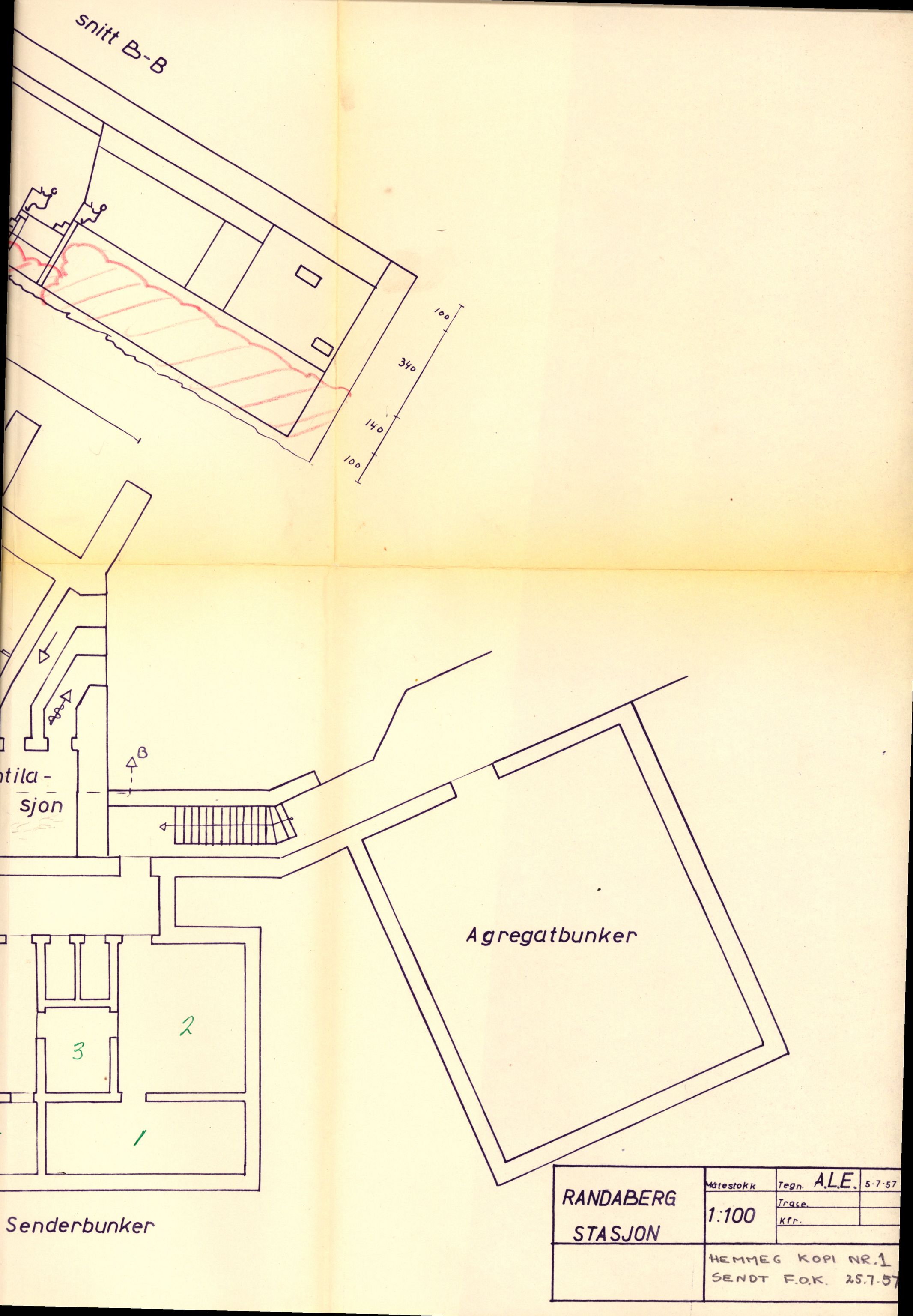 Forsvaret, Luftforsvarets stasjon Randaberg, AV/RA-RAFA-2928/D/Da/L0013/0004: -- / kl 852 Varslings- og trafikkanlegg (gradert), 1953-1957