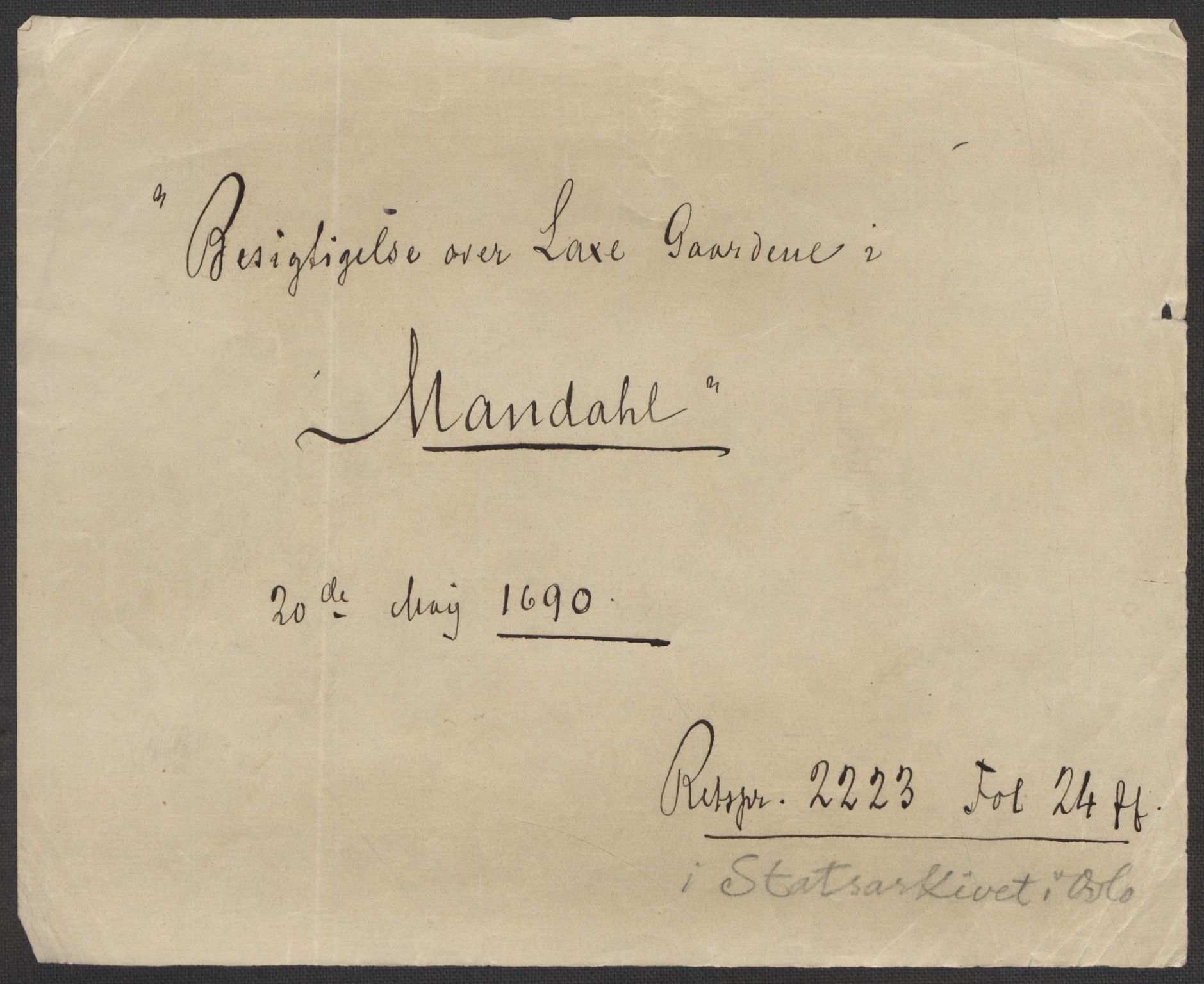 Riksarkivets diplomsamling, AV/RA-EA-5965/F15/L0036: Prestearkiv - Vest-Agder, 1600-1774, p. 4