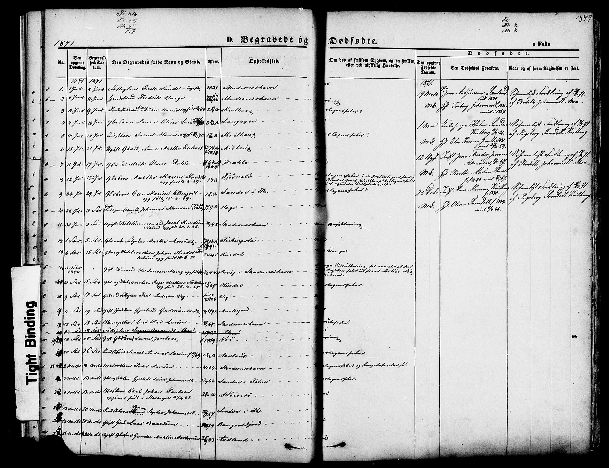Skudenes sokneprestkontor, SAST/A -101849/H/Ha/Haa/L0006: Parish register (official) no. A 4, 1864-1881, p. 347