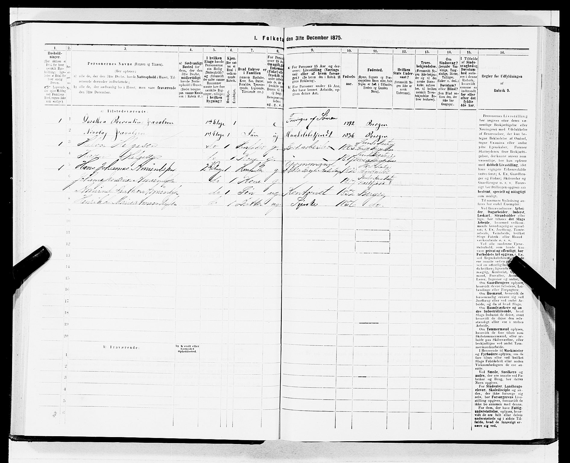 SAB, 1875 census for 1301 Bergen, 1875, p. 1668