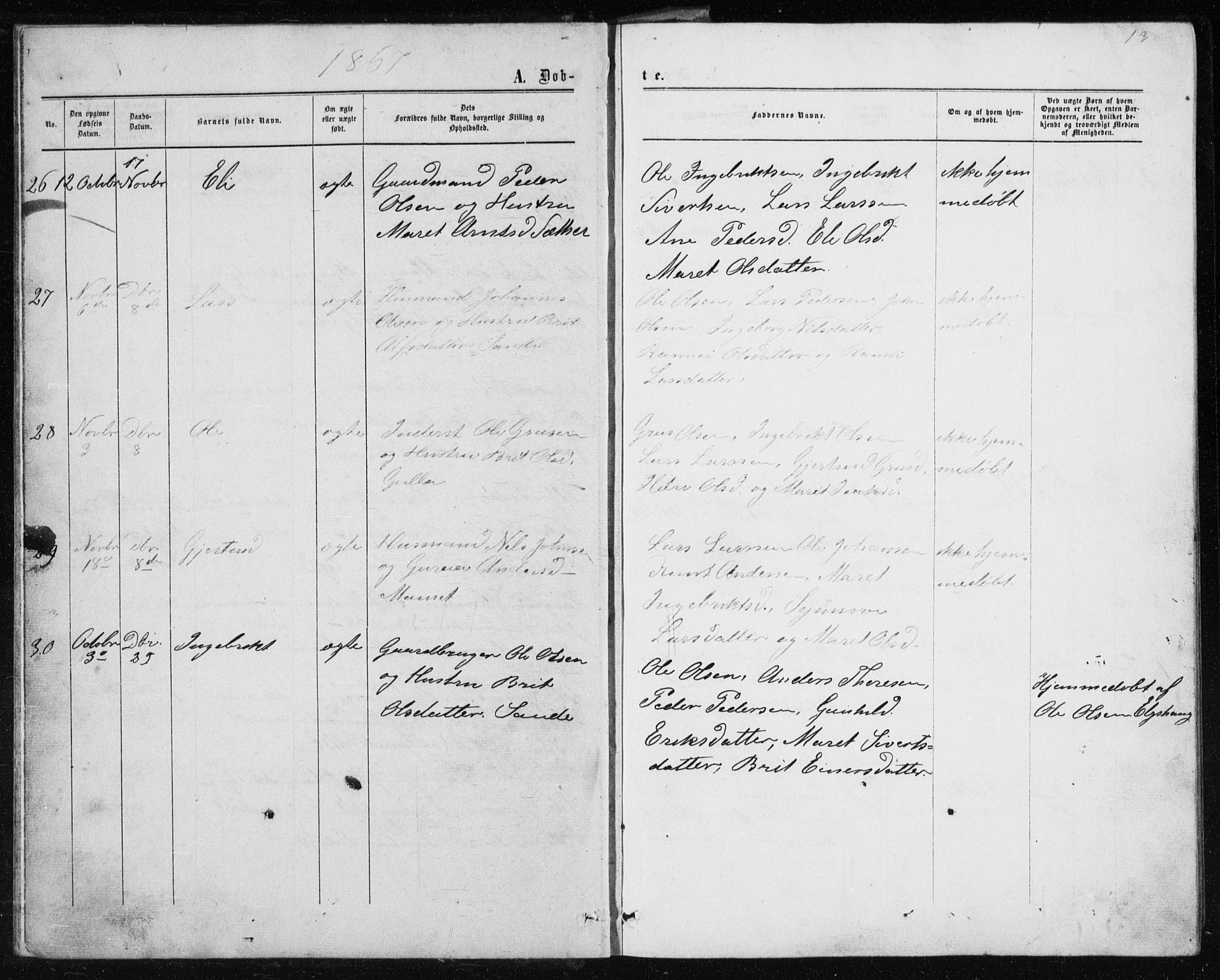 Ministerialprotokoller, klokkerbøker og fødselsregistre - Møre og Romsdal, AV/SAT-A-1454/597/L1064: Parish register (copy) no. 597C01, 1866-1898, p. 13