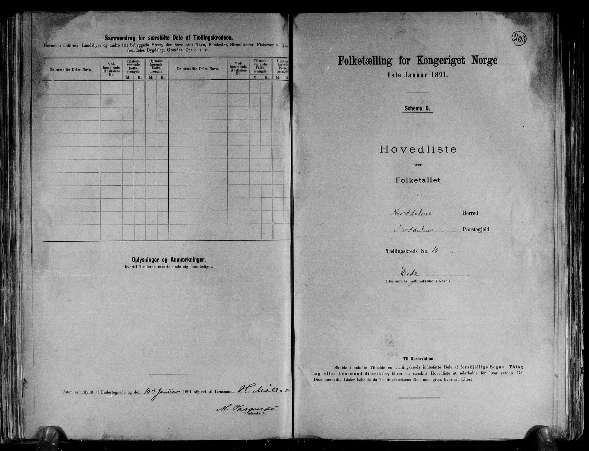 RA, 1891 census for 1524 Norddal, 1891, p. 22