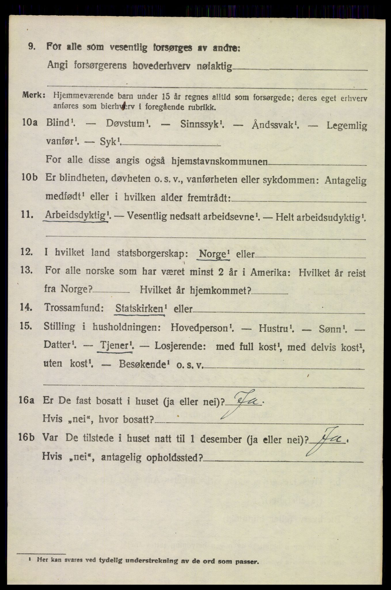 SAH, 1920 census for Tynset, 1920, p. 6175