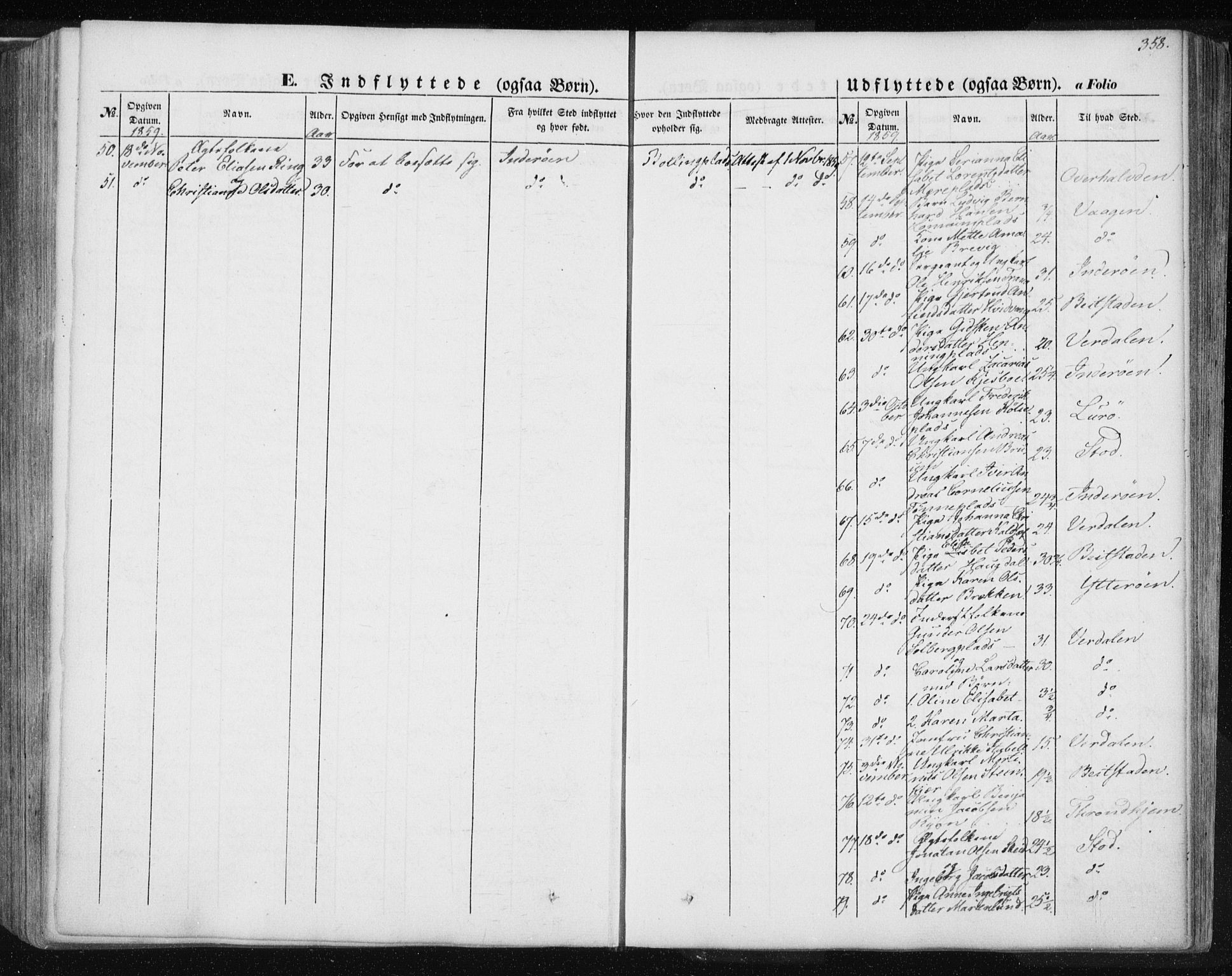 Ministerialprotokoller, klokkerbøker og fødselsregistre - Nord-Trøndelag, AV/SAT-A-1458/735/L0342: Parish register (official) no. 735A07 /1, 1849-1862, p. 358