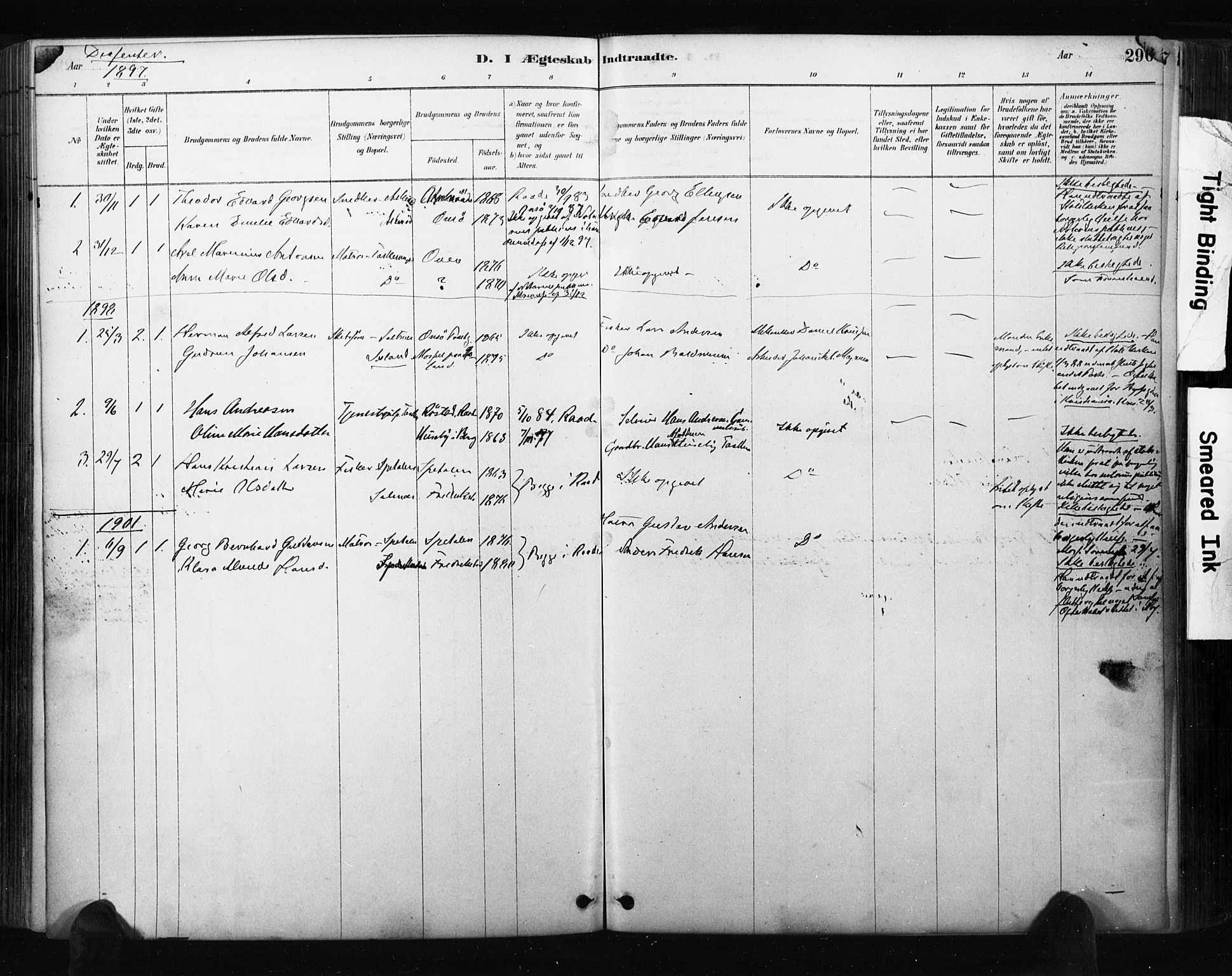 Råde prestekontor kirkebøker, AV/SAO-A-2009/F/Fa/L0007: Parish register (official) no. 7, 1878-1902, p. 296