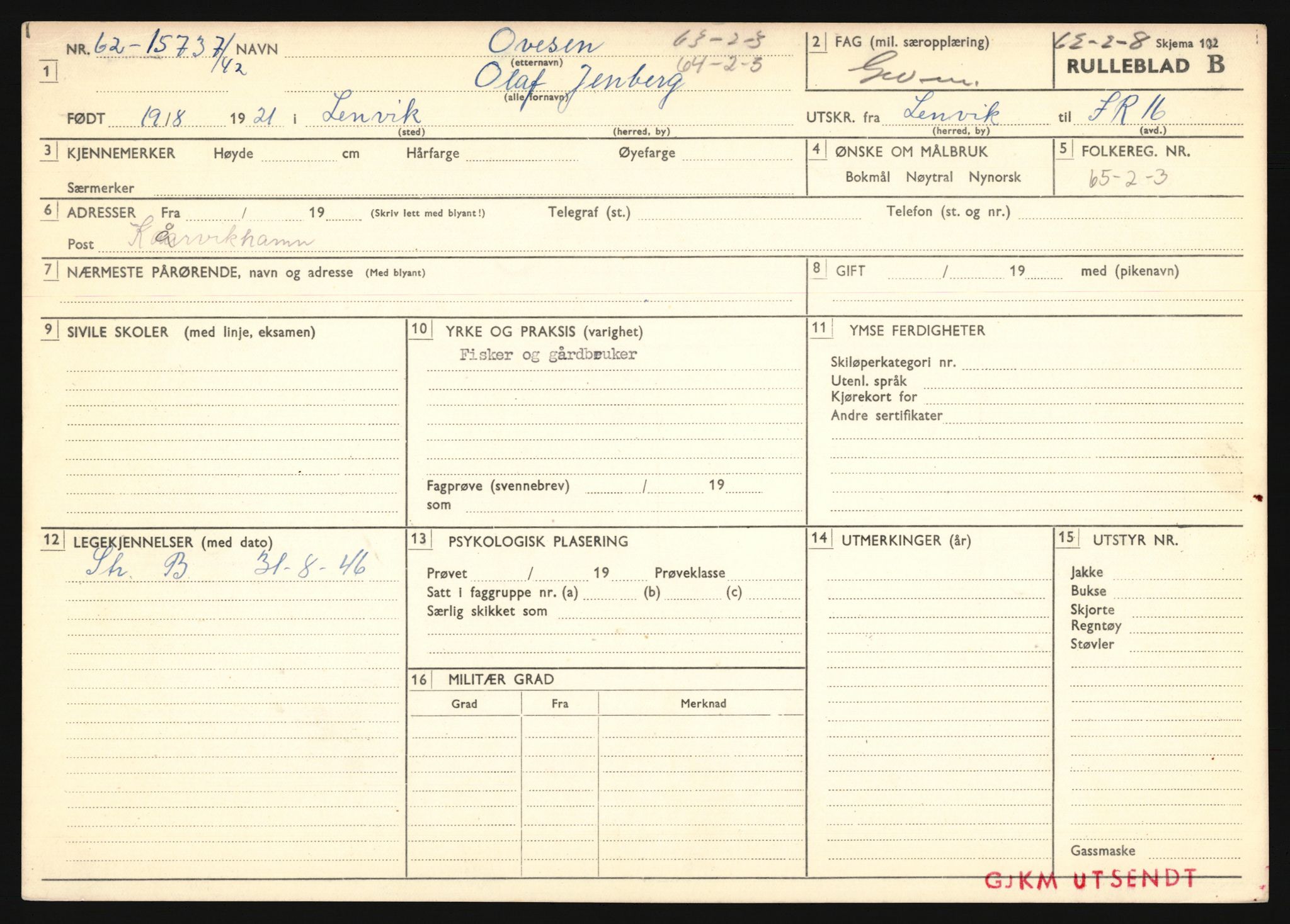 Forsvaret, Troms infanteriregiment nr. 16, AV/RA-RAFA-3146/P/Pa/L0024/0003: Rulleblad / Rulleblad for regimentets menige mannskaper, årsklasse 1942, 1942, p. 218