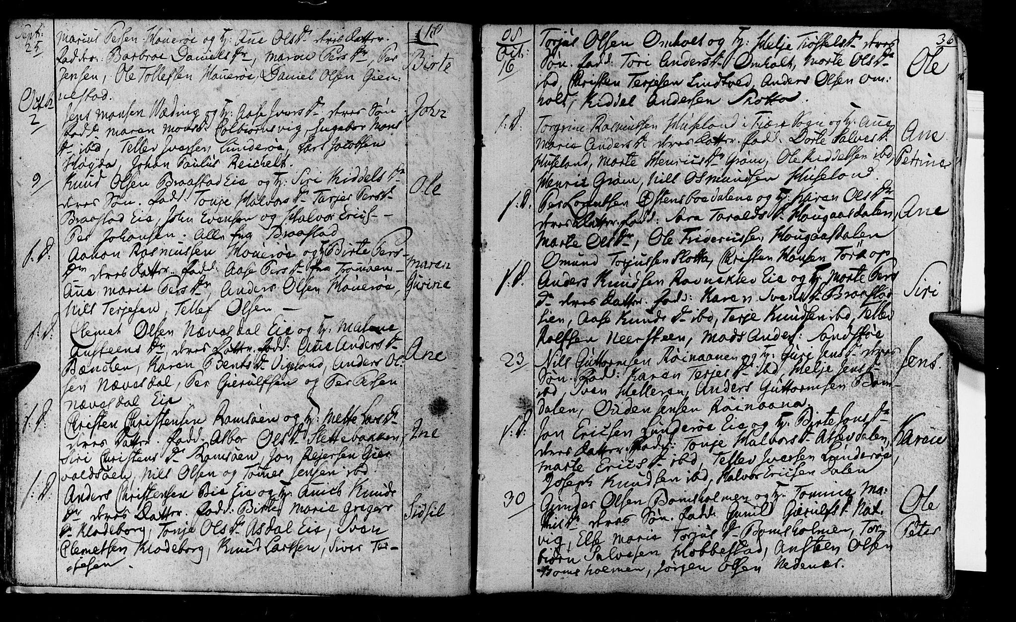 Øyestad sokneprestkontor, AV/SAK-1111-0049/F/Fa/L0011: Parish register (official) no. A 11, 1805-1824, p. 36