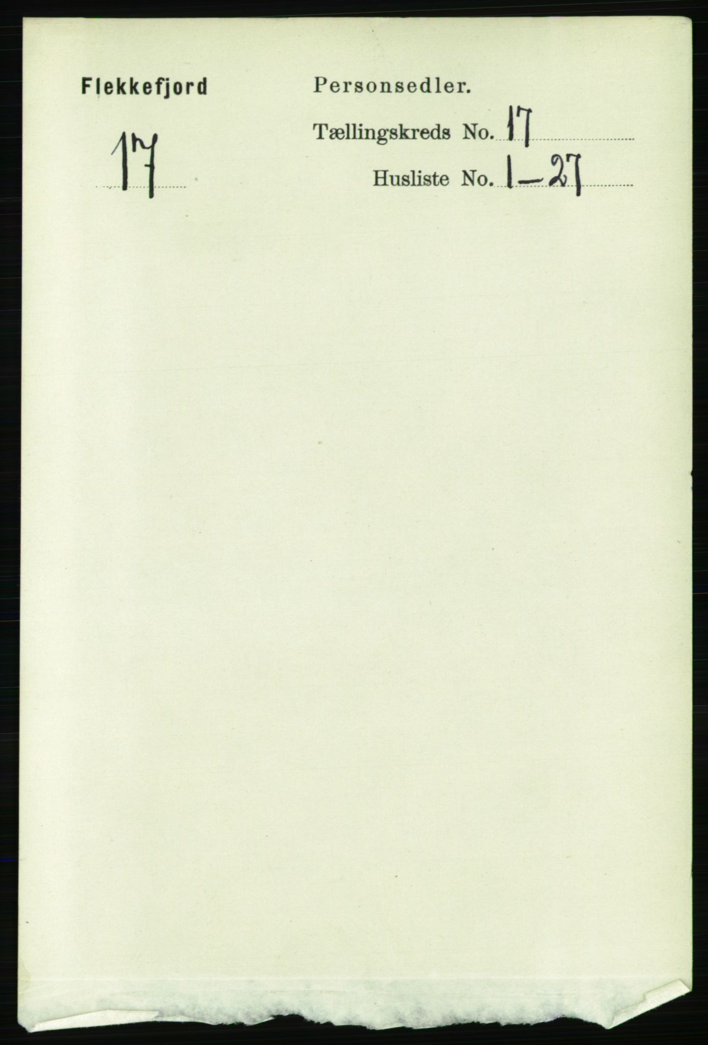 RA, 1891 census for 1004 Flekkefjord, 1891, p. 2084