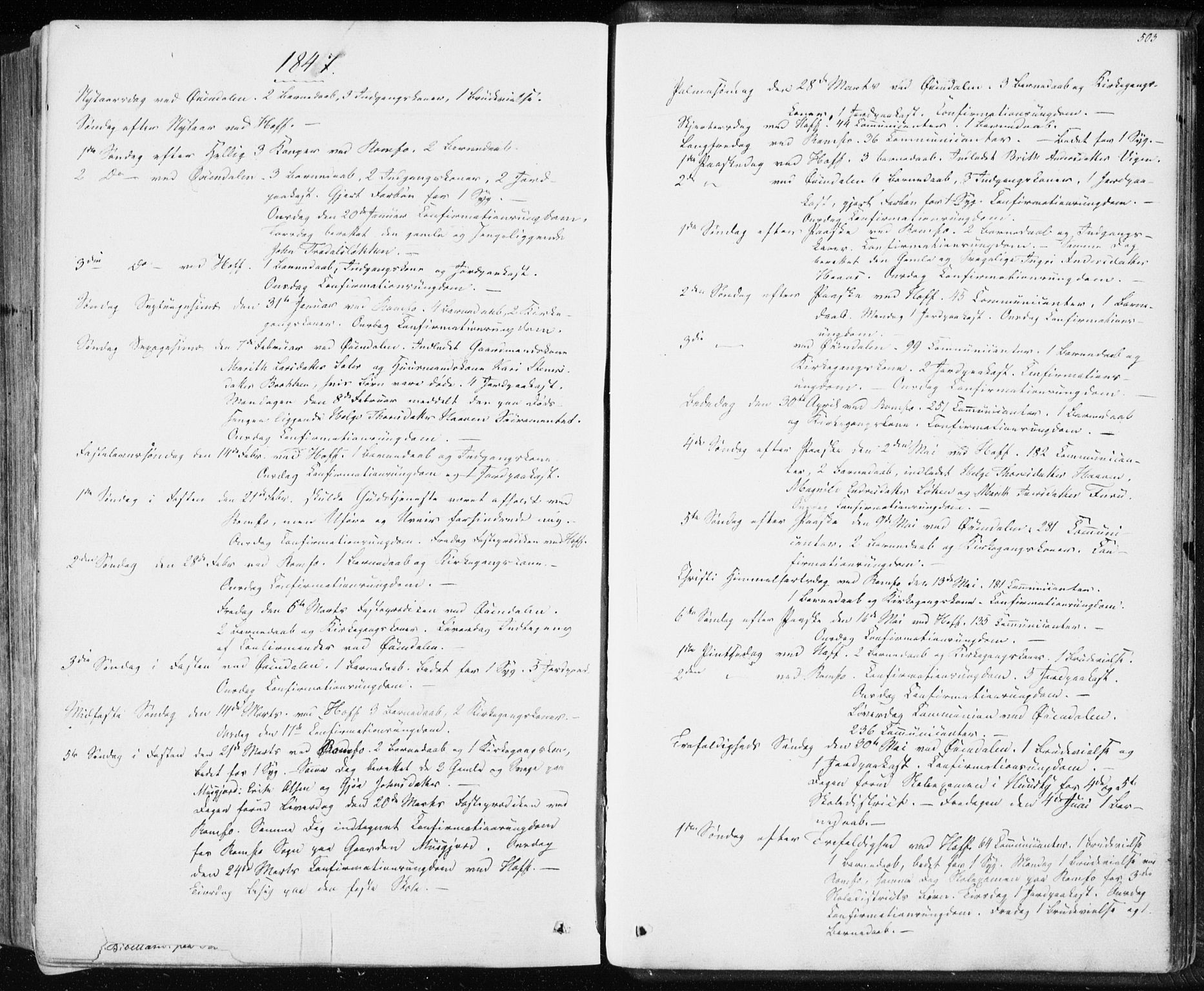 Ministerialprotokoller, klokkerbøker og fødselsregistre - Møre og Romsdal, SAT/A-1454/590/L1013: Parish register (official) no. 590A05, 1847-1877, p. 503