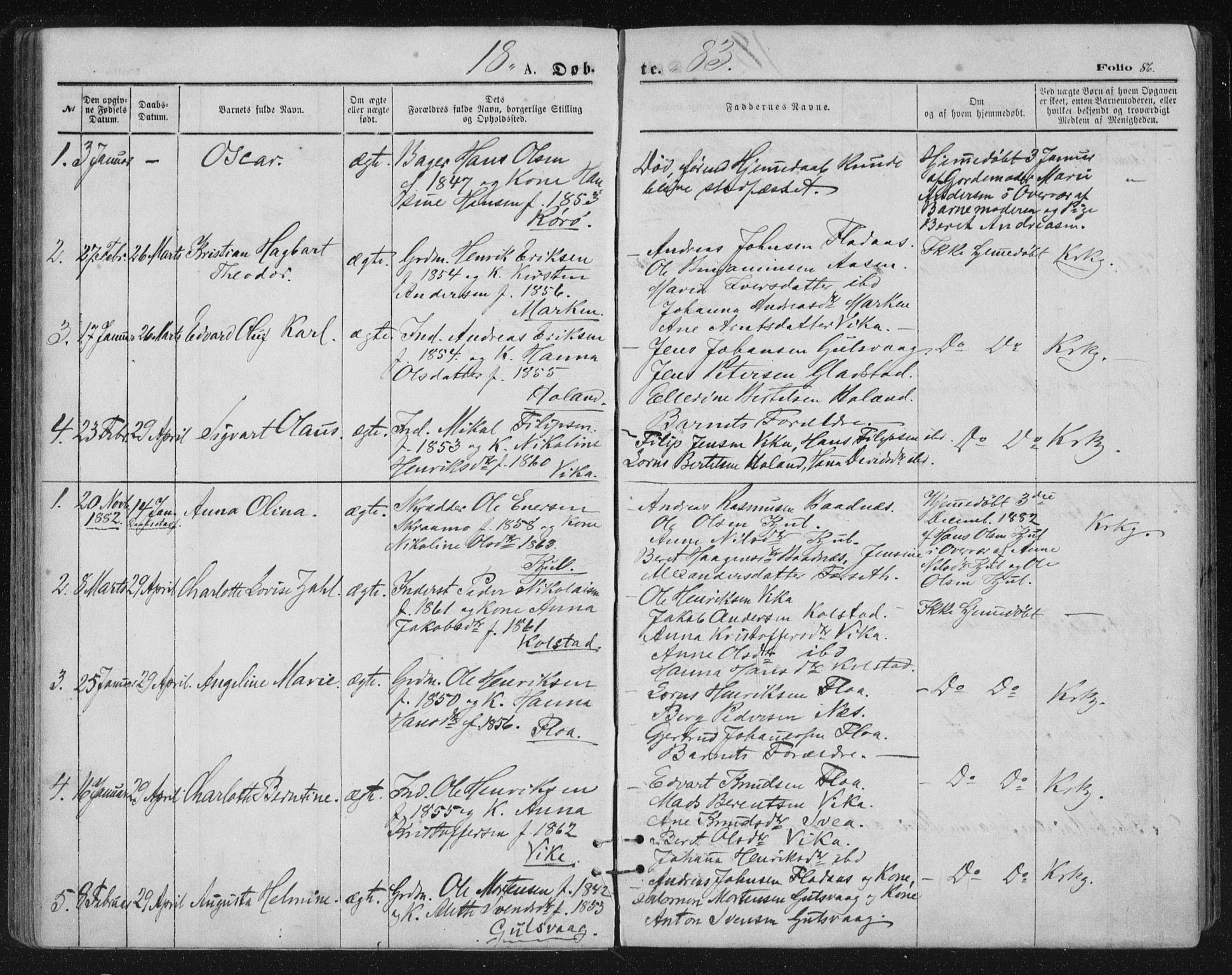 Ministerialprotokoller, klokkerbøker og fødselsregistre - Nordland, SAT/A-1459/816/L0241: Parish register (official) no. 816A07, 1870-1885, p. 86