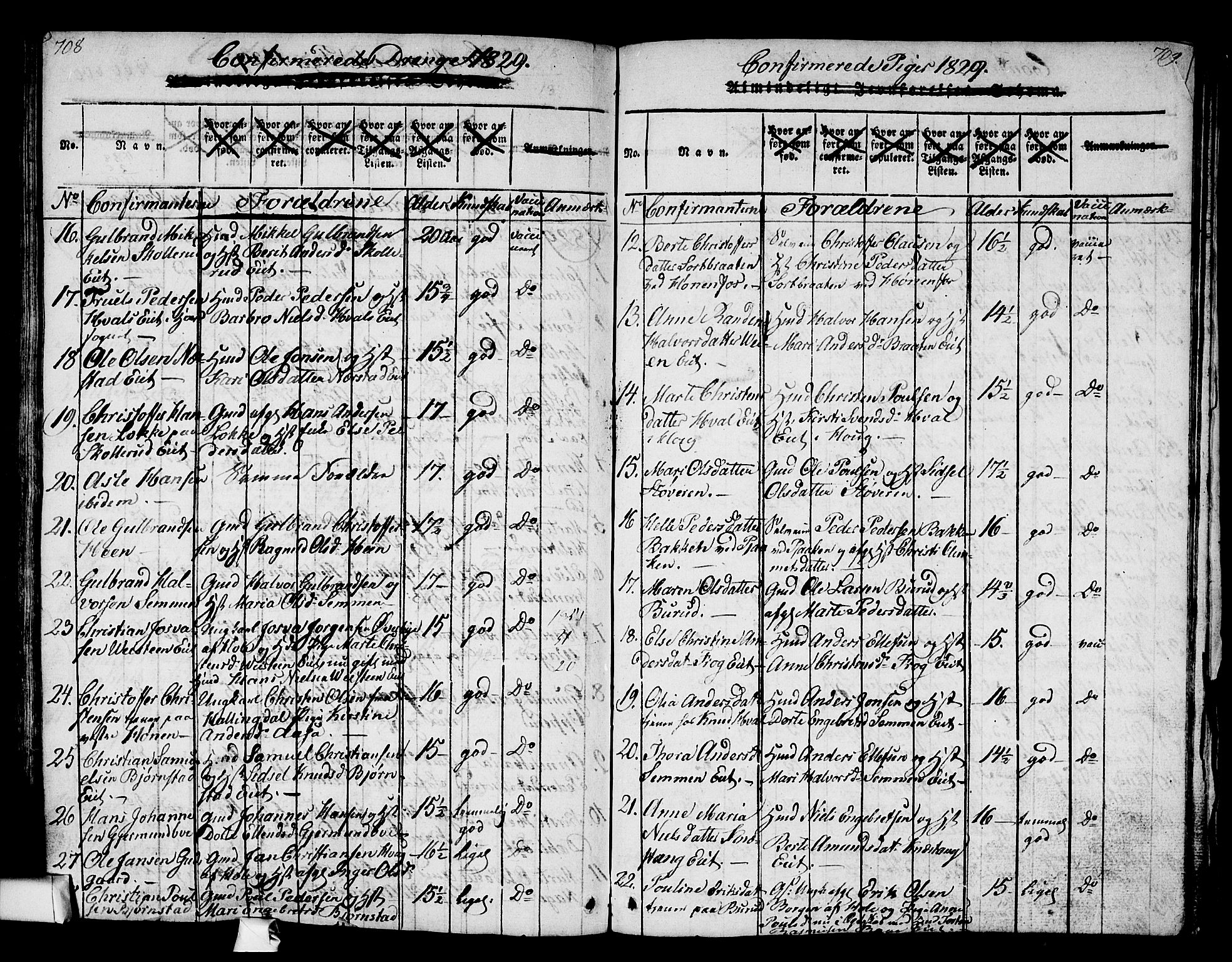 Norderhov kirkebøker, AV/SAKO-A-237/G/Ga/L0002: Parish register (copy) no. I 2, 1814-1867, p. 708-709