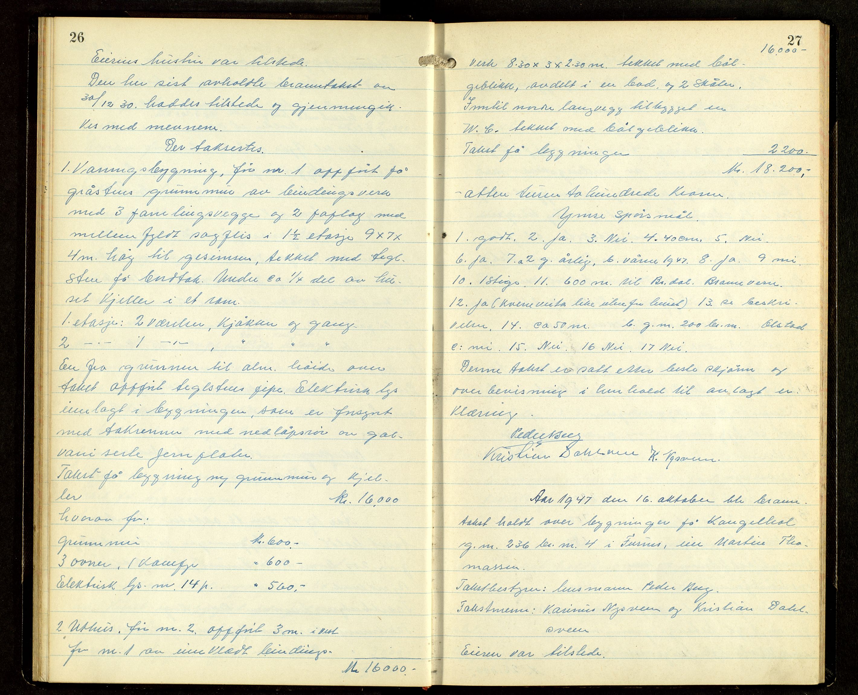 Norges Brannkasse, Furnes, AV/SAH-NBRANF-004/F/L0004: Branntakstprotokoll, 1947-1950, p. 26-27