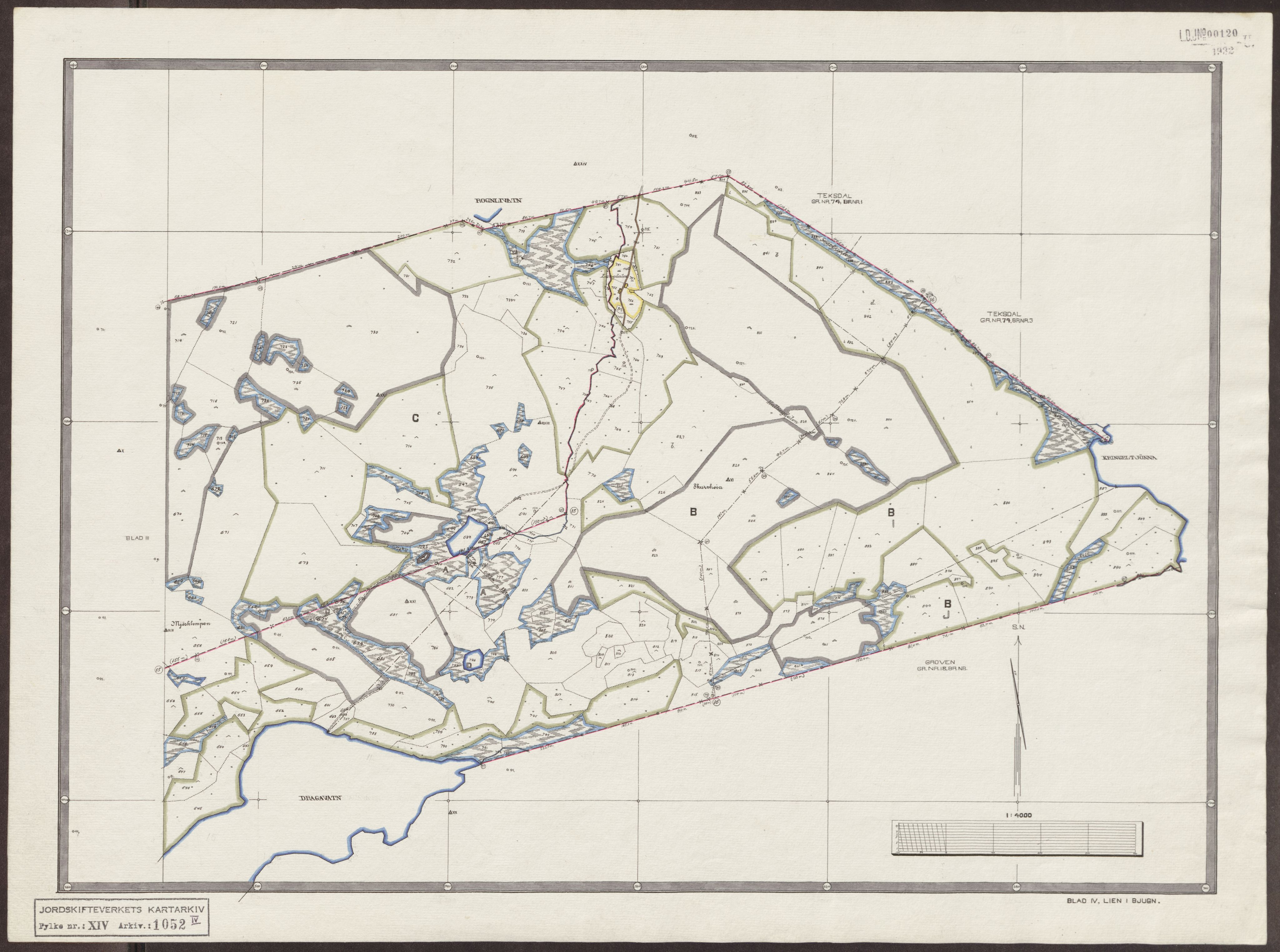 Jordskifteverkets kartarkiv, RA/S-3929/T, 1859-1988, p. 1676