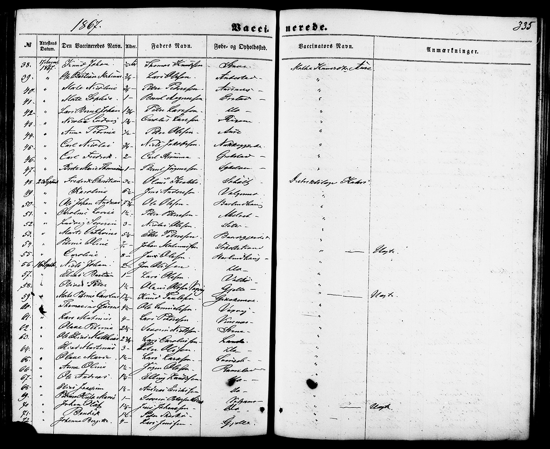 Ministerialprotokoller, klokkerbøker og fødselsregistre - Møre og Romsdal, AV/SAT-A-1454/522/L0314: Parish register (official) no. 522A09, 1863-1877, p. 335