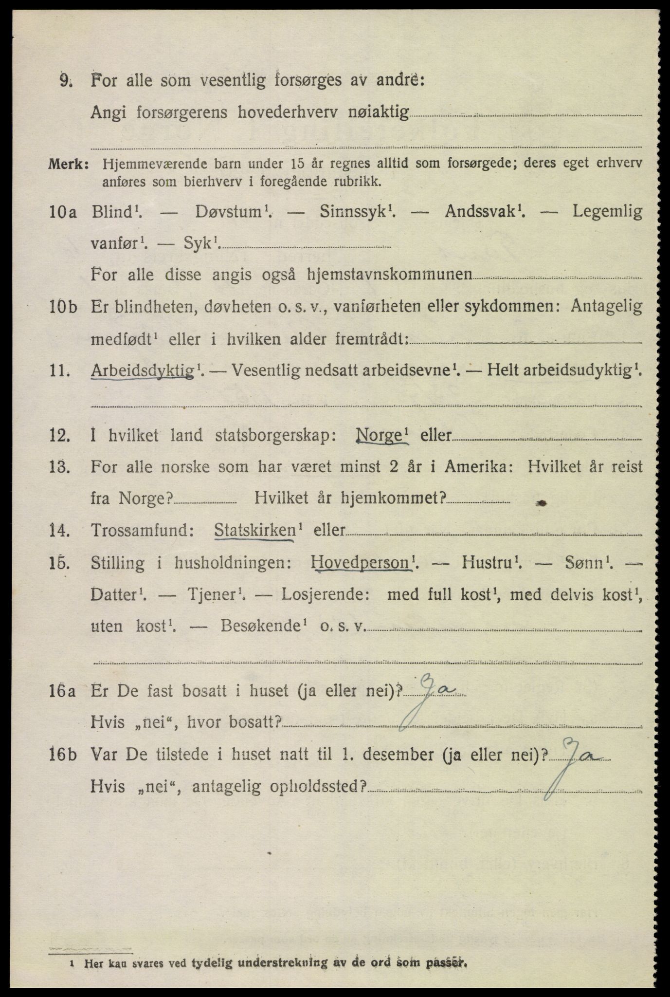 SAK, 1920 census for Tveit, 1920, p. 2759