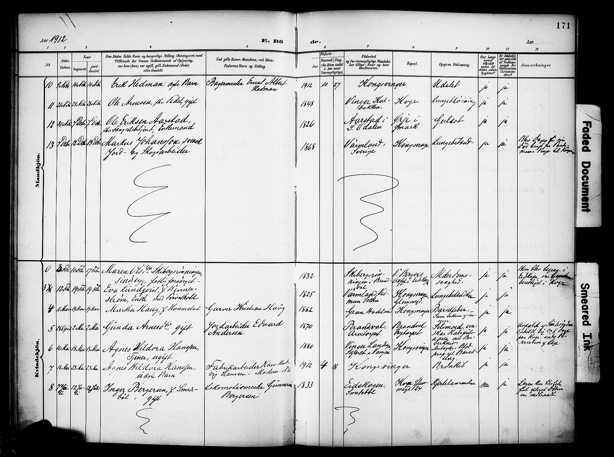 Vinger prestekontor, AV/SAH-PREST-024/H/Ha/Haa/L0016: Parish register (official) no. 16, 1898-1920, p. 171