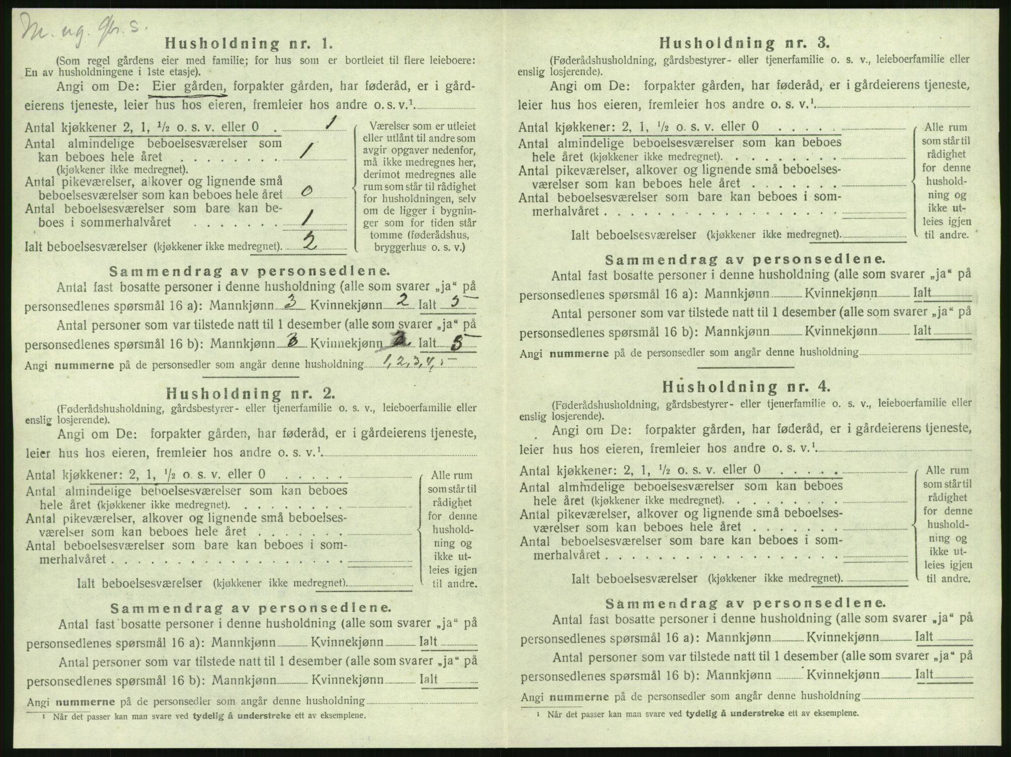 SAT, 1920 census for Brattvær, 1920, p. 321