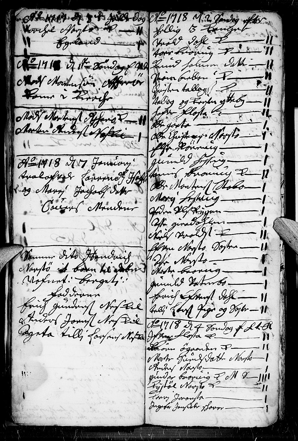 Dypvåg sokneprestkontor, AV/SAK-1111-0007/F/Fb/Fba/L0003: Parish register (copy) no. B 3, 1715-1738, p. 29